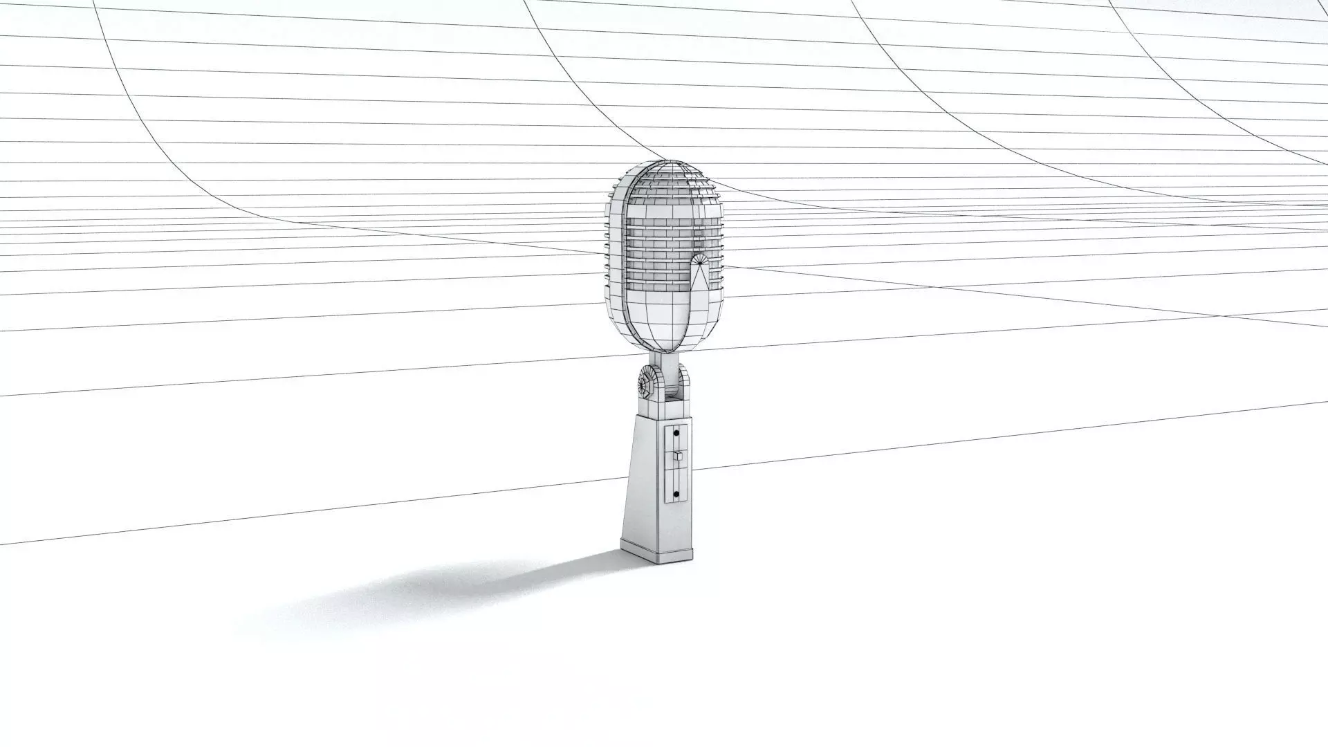 laos Ribbon Microphone Low-poly 3D model_6