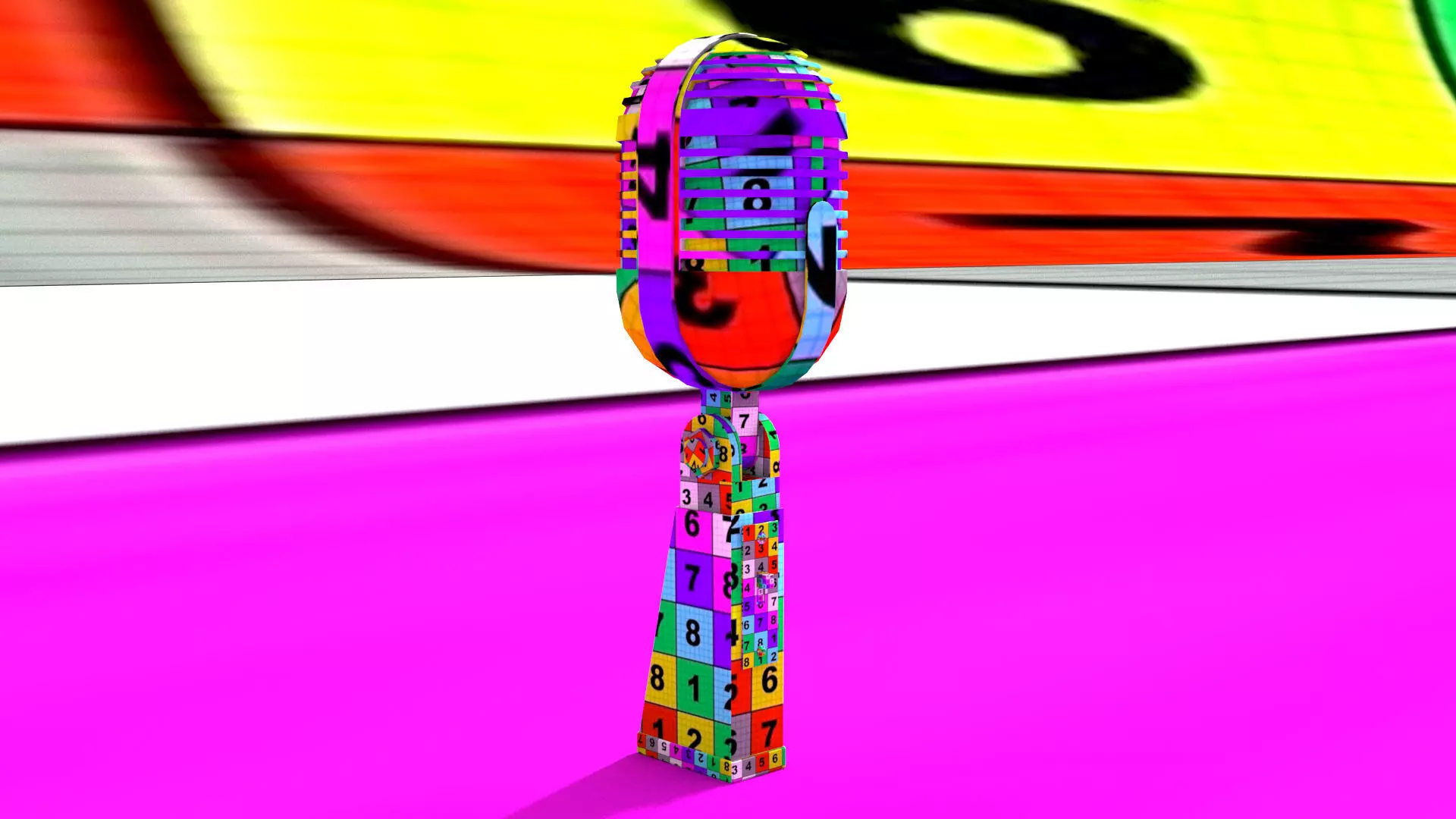 laos Ribbon Microphone Low-poly 3D model_14