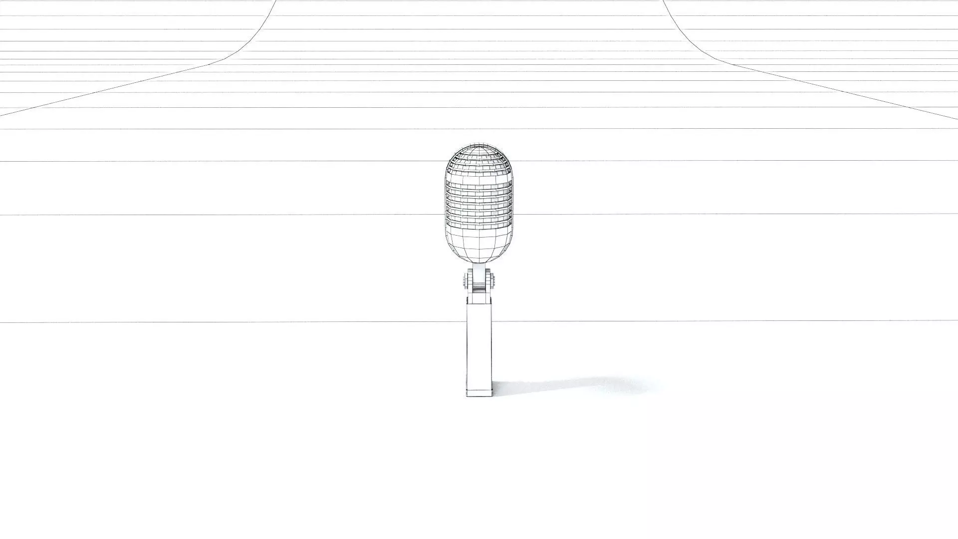 laos Ribbon Microphone Low-poly 3D model_8