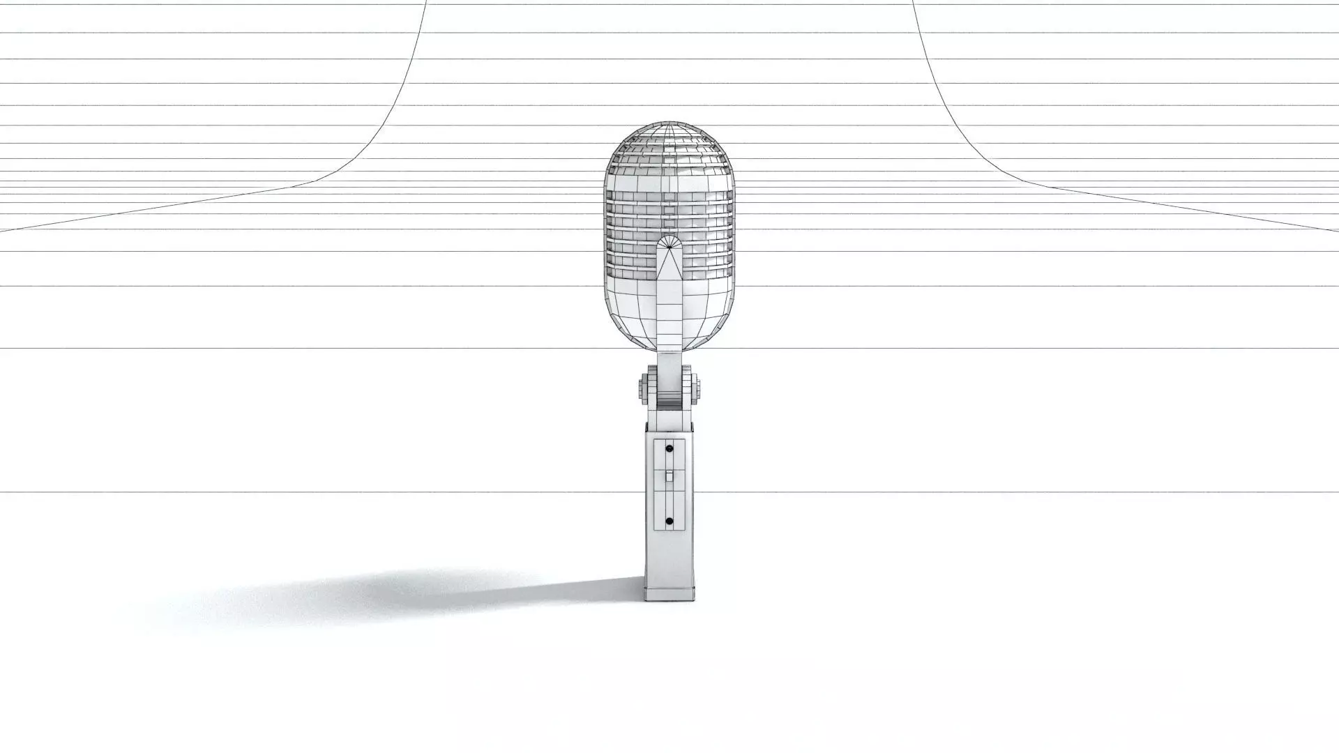 laos Ribbon Microphone Low-poly 3D model_5