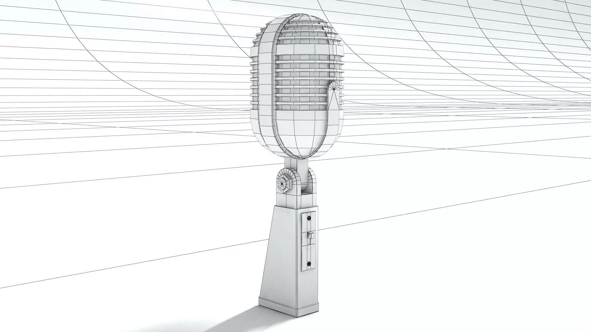 laos Ribbon Microphone Low-poly 3D model_9