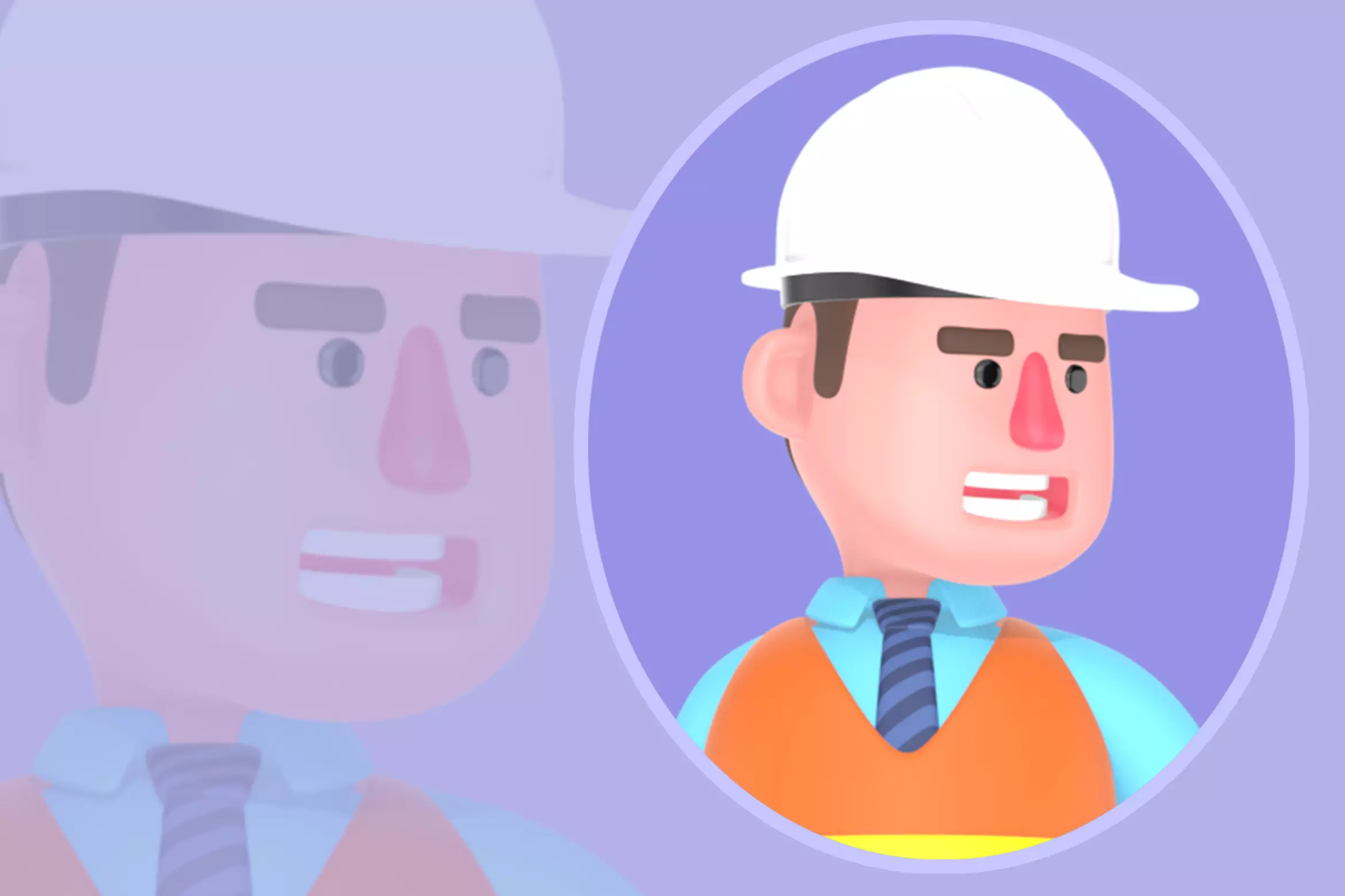 Stylized 3D Male Architect Character - Cartoon Holding Work Bag 3D model