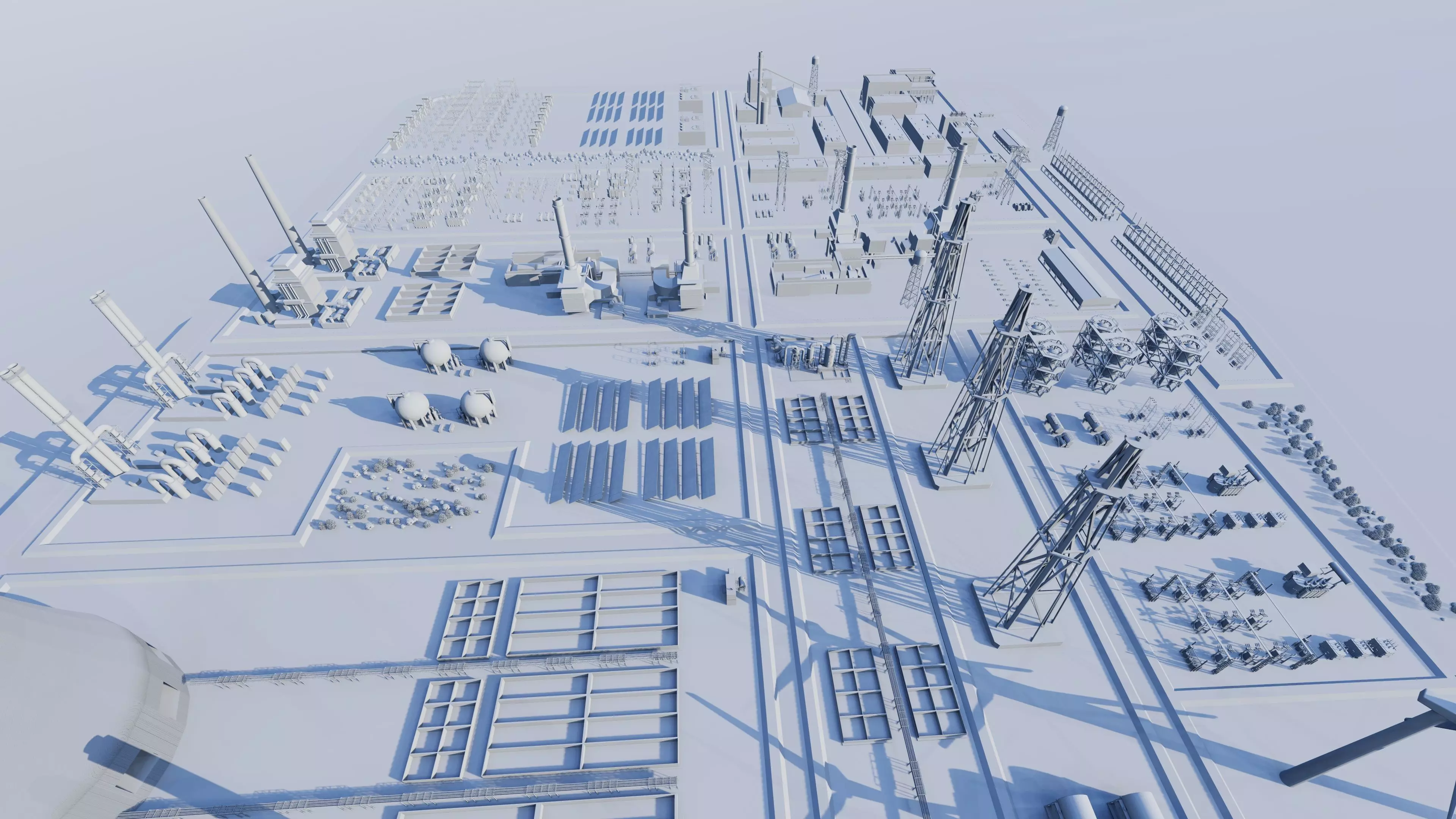 Power plant-Industrial power plant-Power generation Station 3D model_23