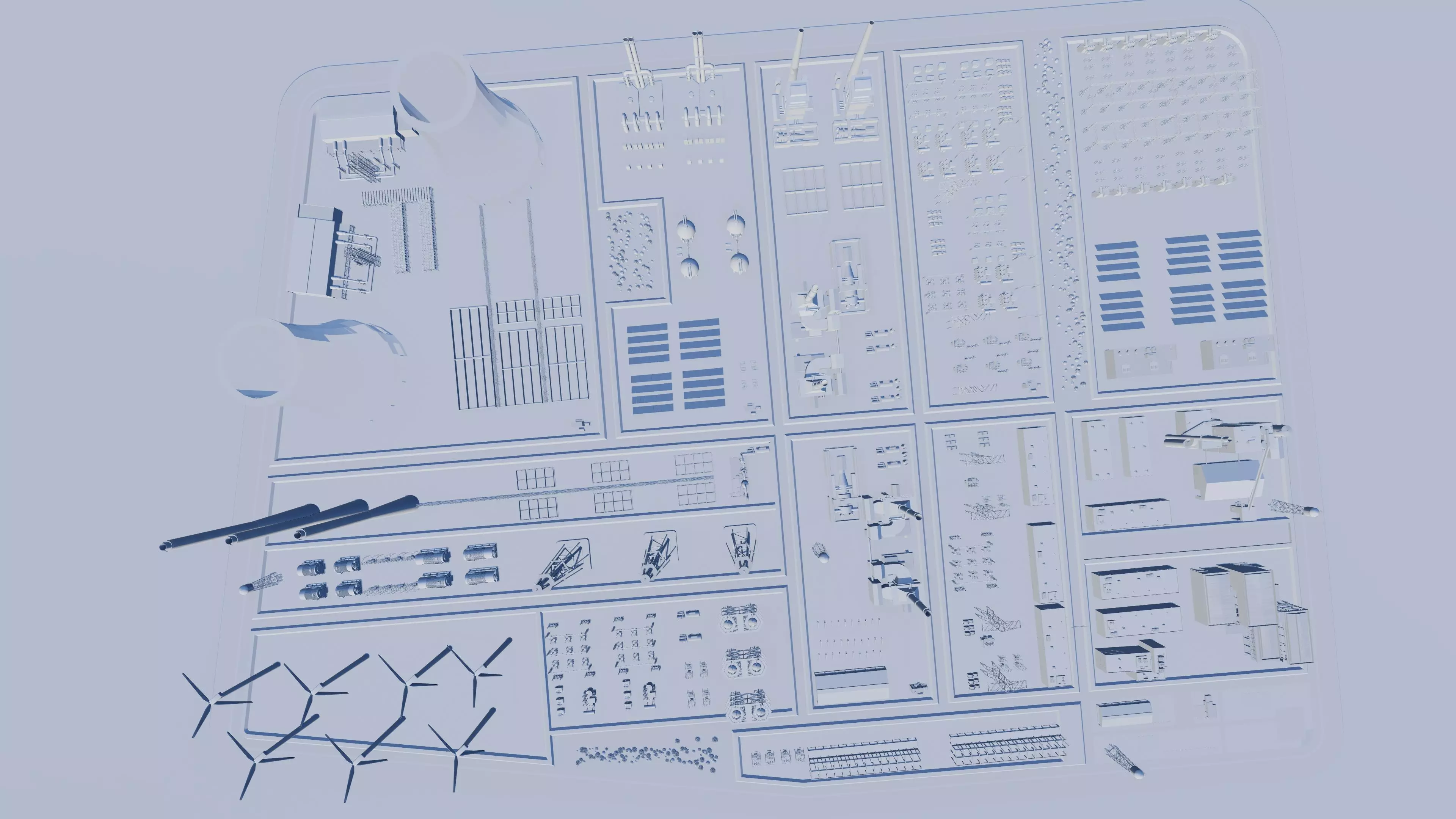 Power plant-Industrial power plant-Power generation Station 3D model_14