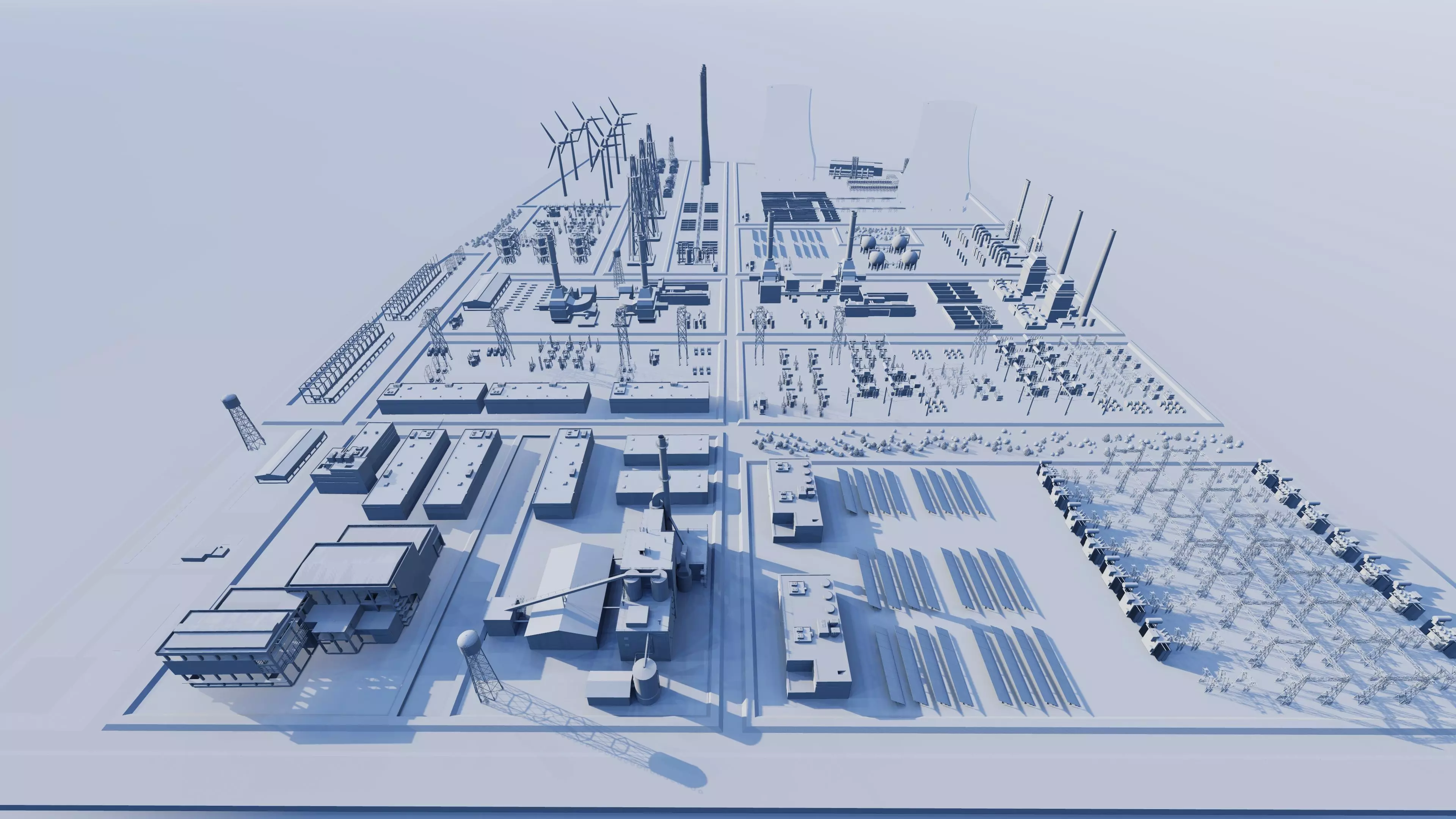 Power plant-Industrial power plant-Power generation Station 3D model_18