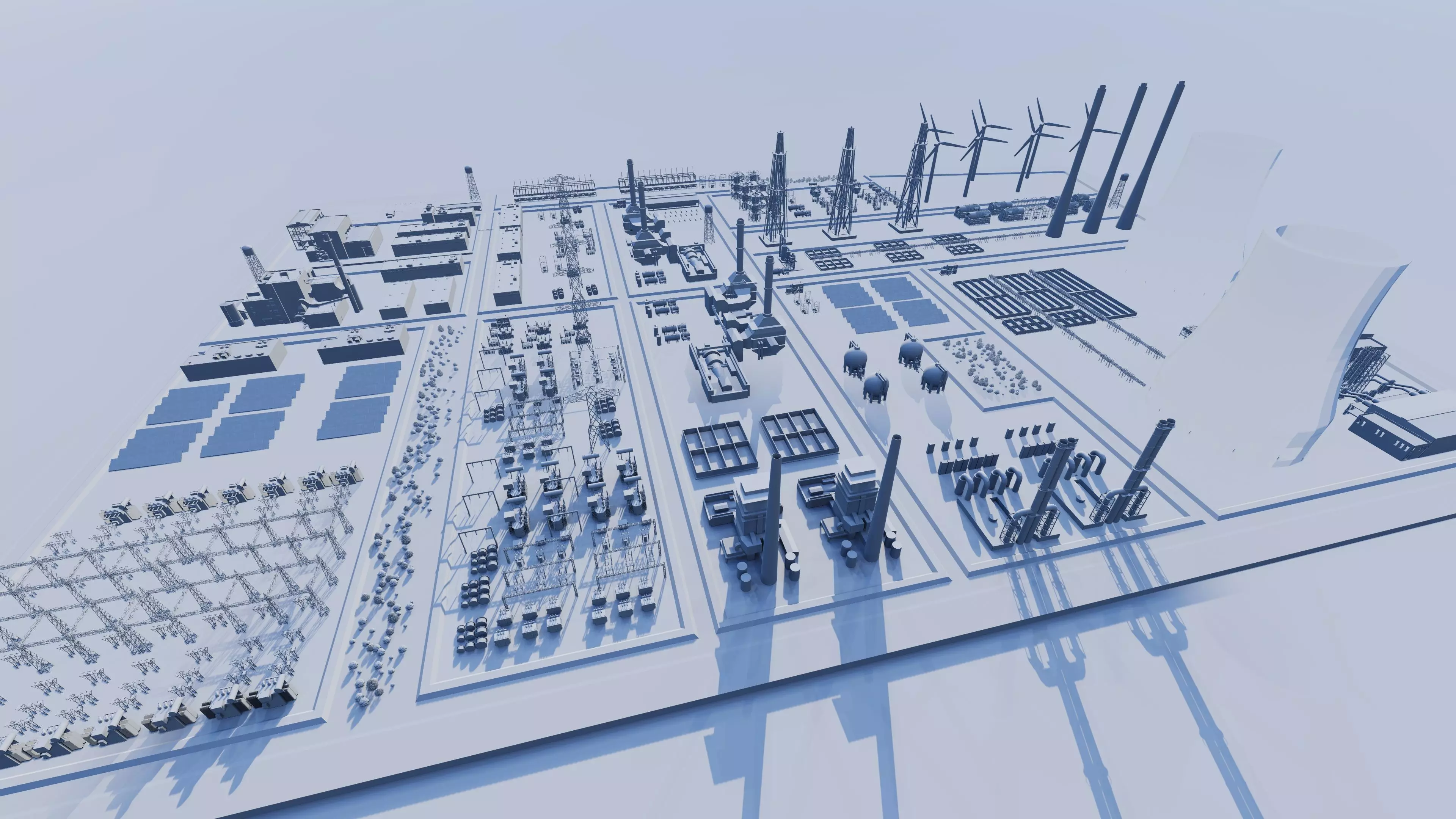 Power plant-Industrial power plant-Power generation Station 3D model_20