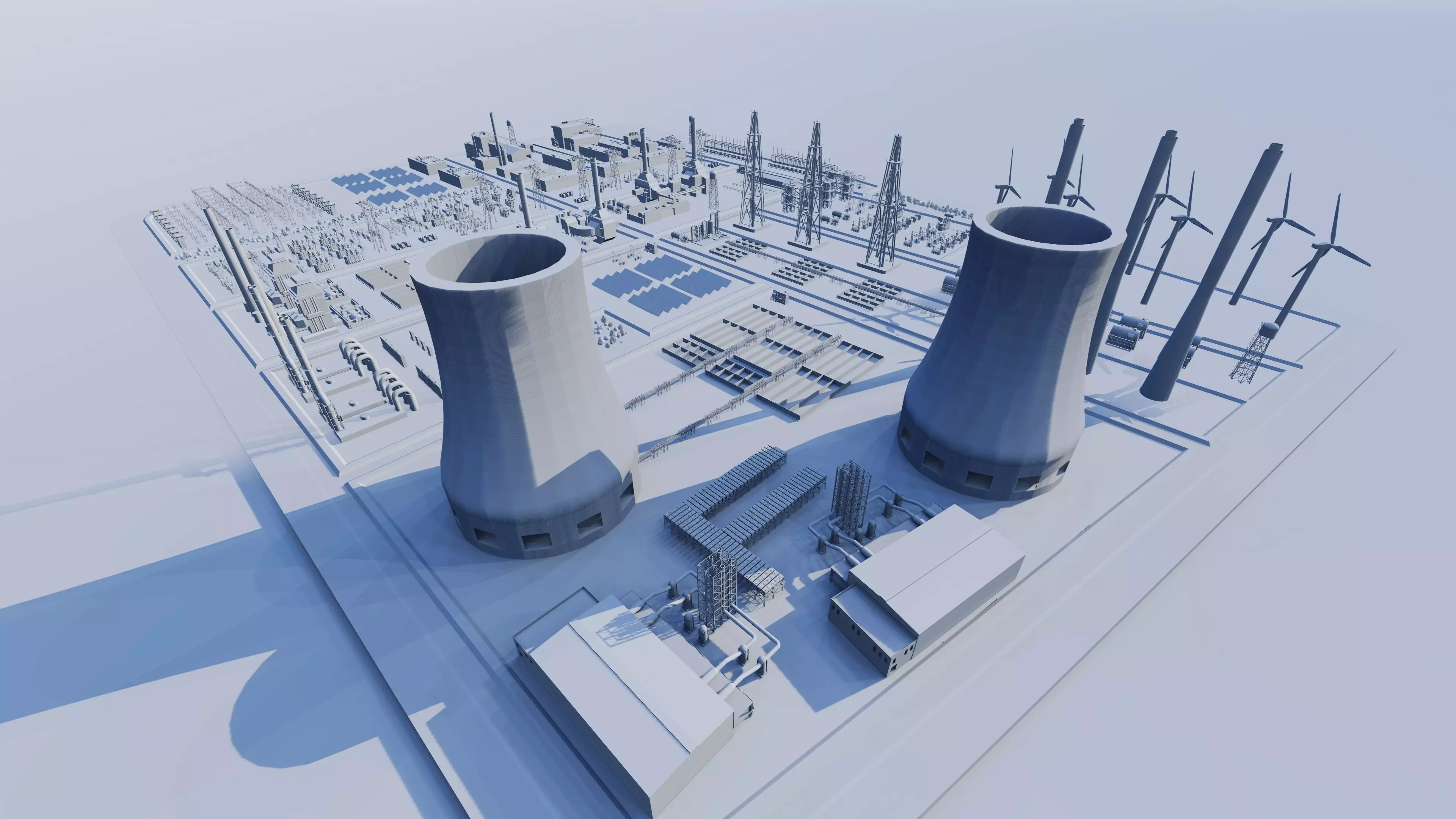 Power plant-Industrial power plant-Power generation Station 3D model_21