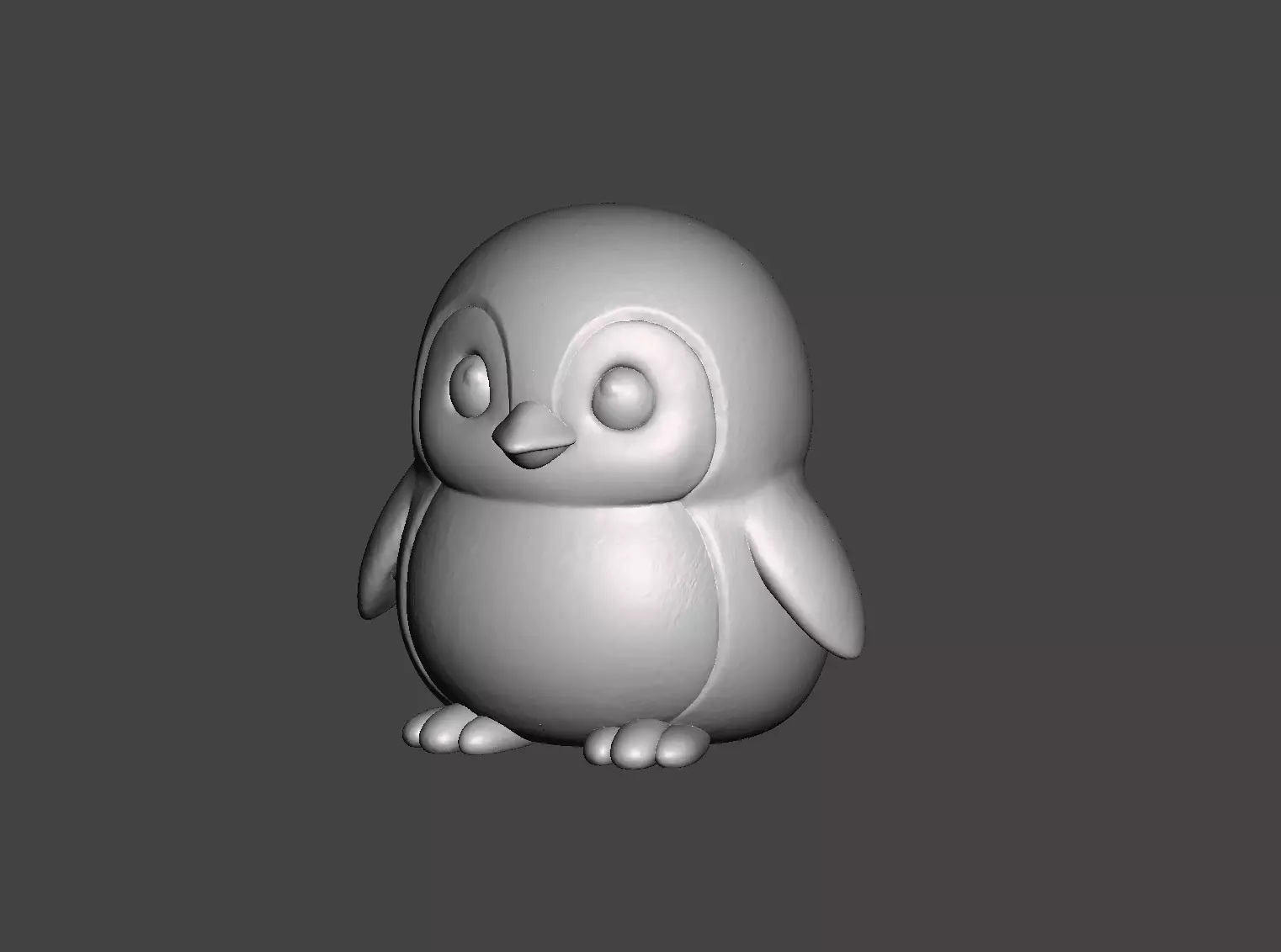 Cute penguin 3D print model_0