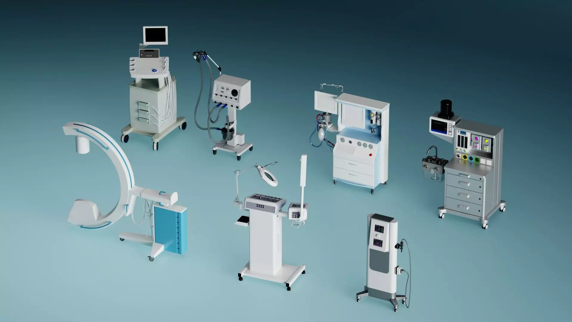 medical care blender Low-poly 3D model