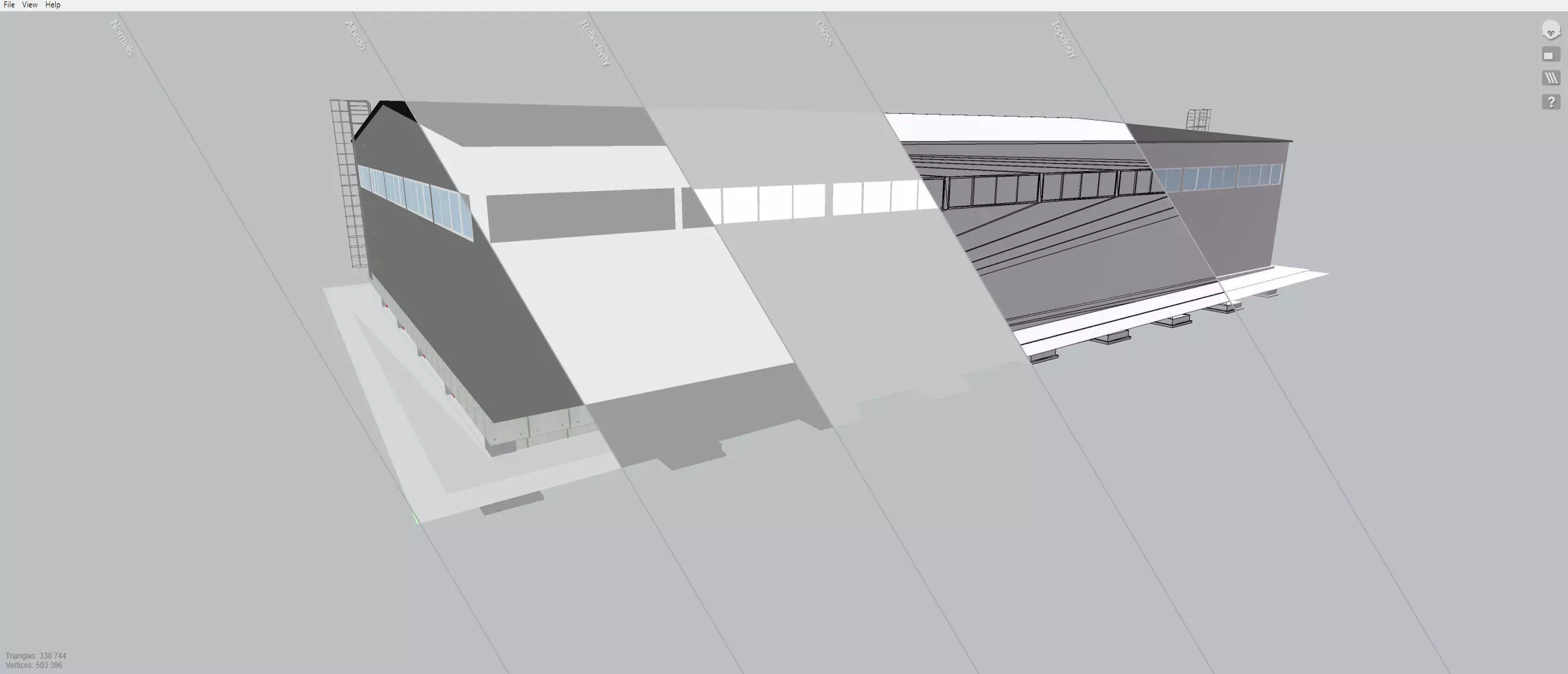 Industrial Metal Hangar 3D model_12