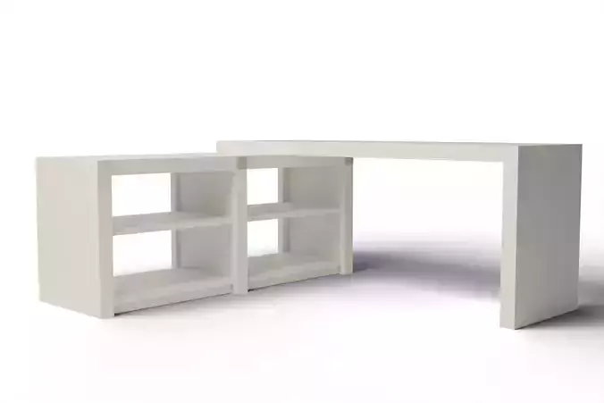 Dillon 70 L Shaped Peninsula Rotating Desk