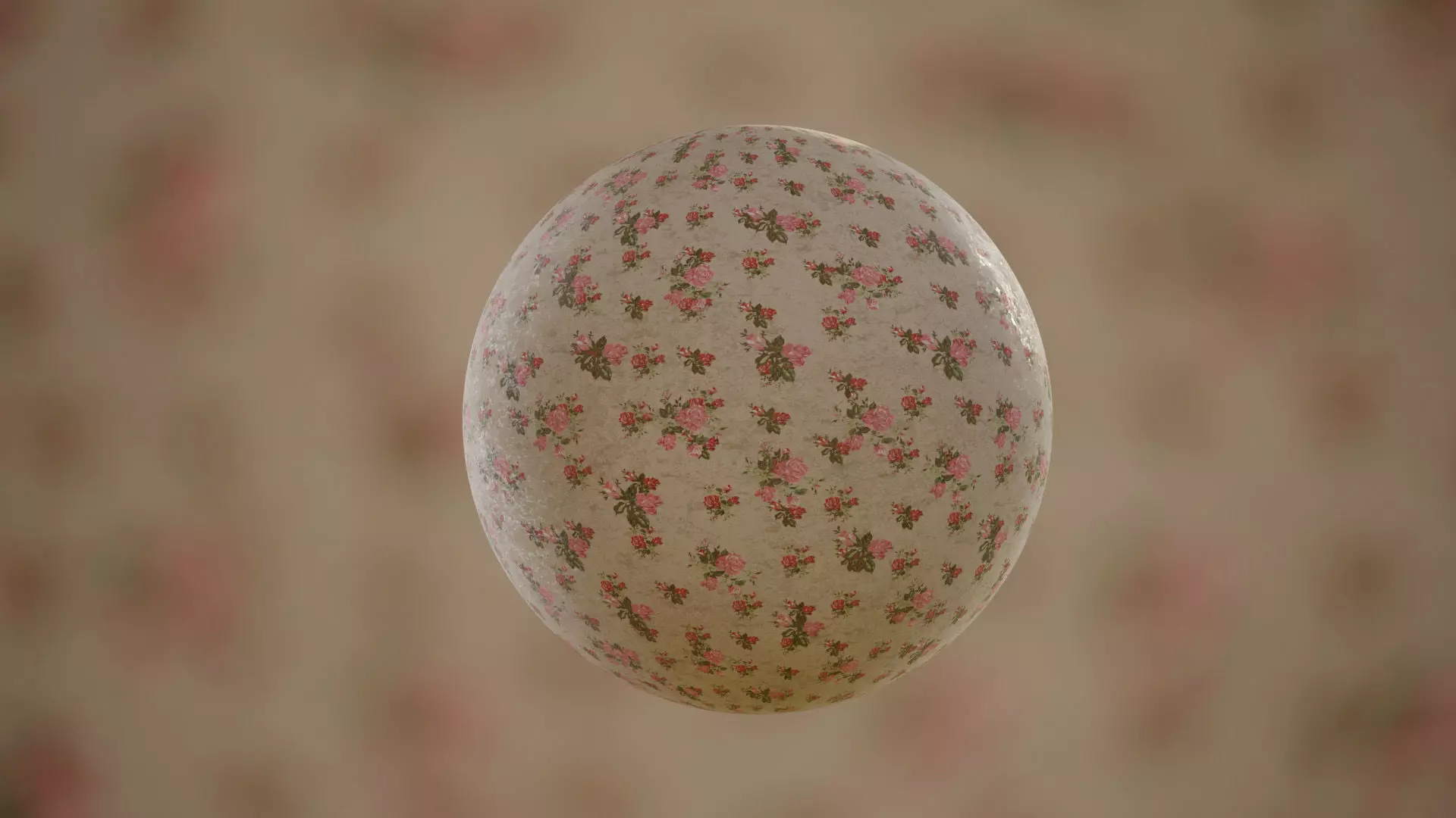 Linen Wallpaper Textures with Rose Pattern 4K Texture_0