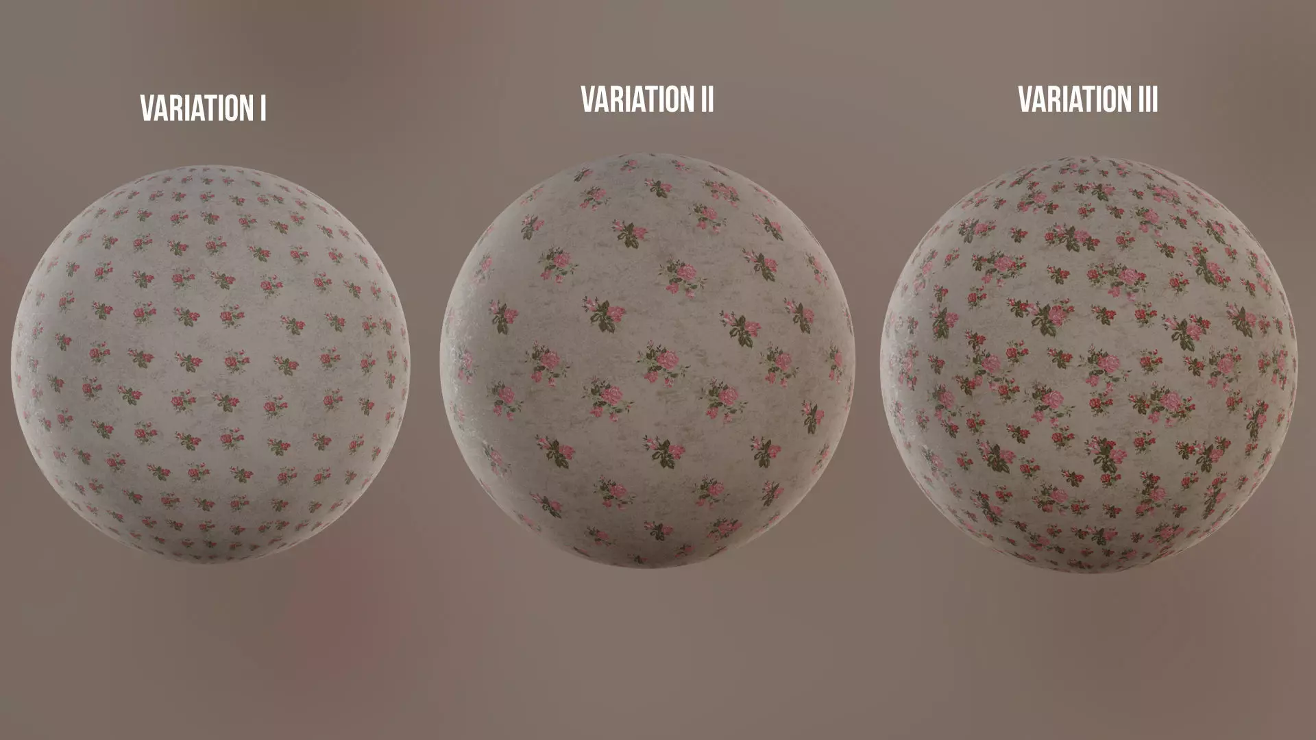 Linen Wallpaper Textures with Rose Pattern 4K Texture_2