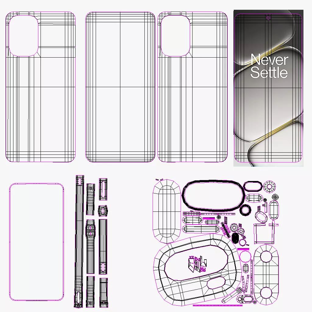 OnePlus Ace 6 White 3D model_11