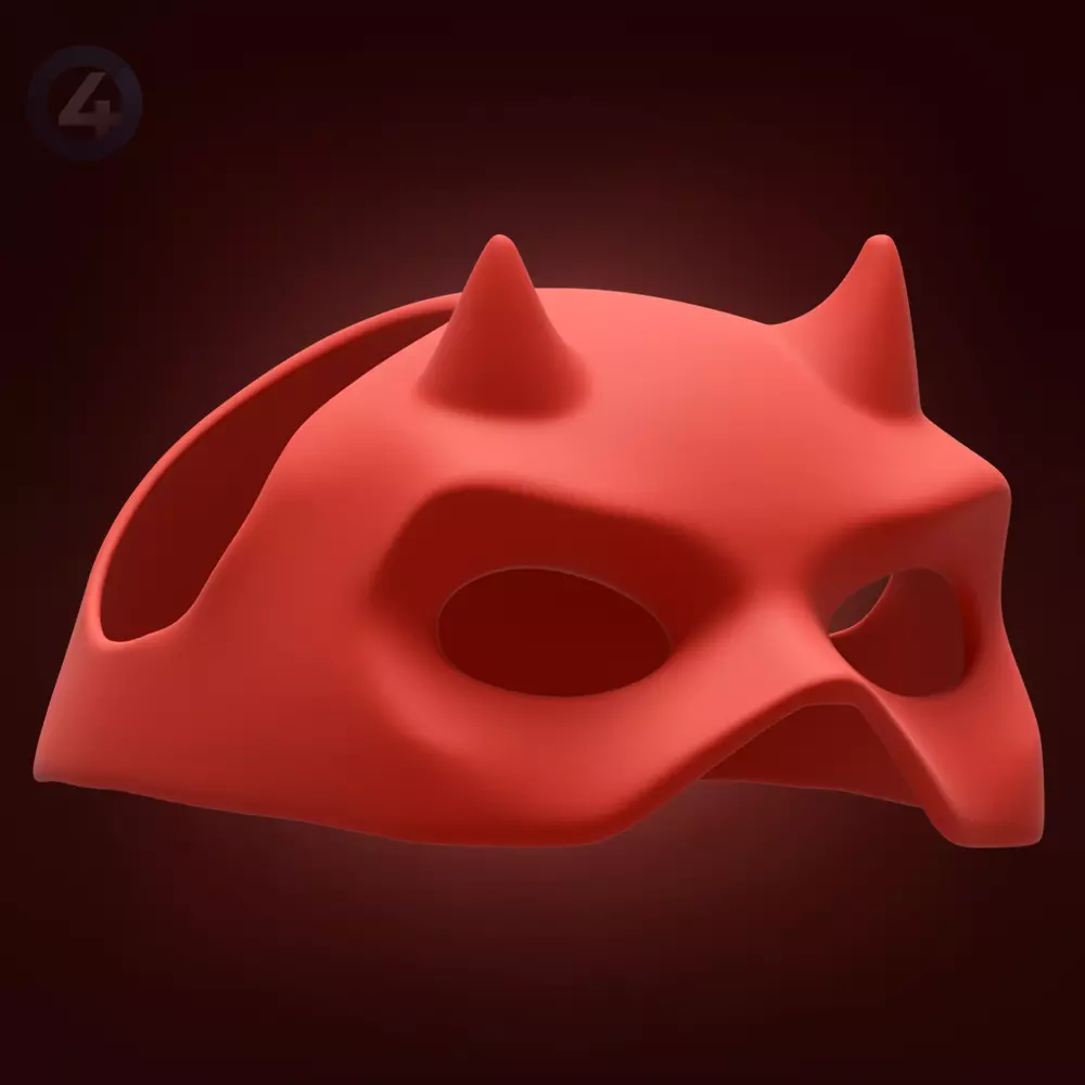 DAREDEVIL MASK FOR CAT 3D print model_2