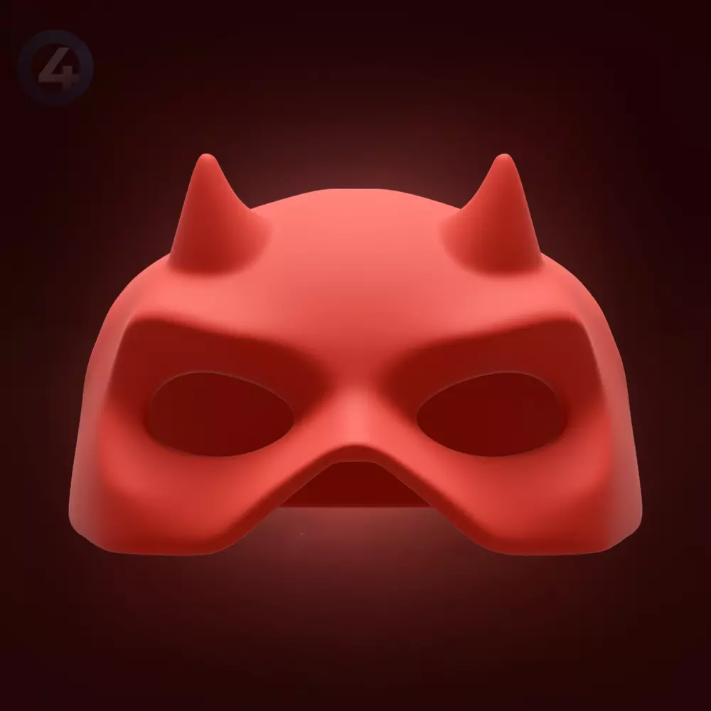 DAREDEVIL MASK FOR CAT 3D print model_1
