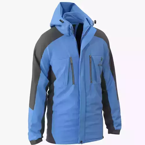 Men s Waterproof Mountain Jacket 3D model