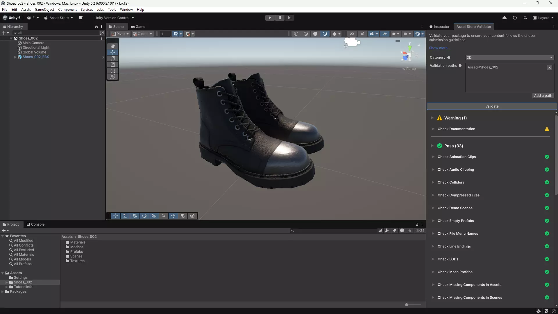 Metal Toe Cap Combat Boots Game-Ready 3D Model Low-poly 3D model_1