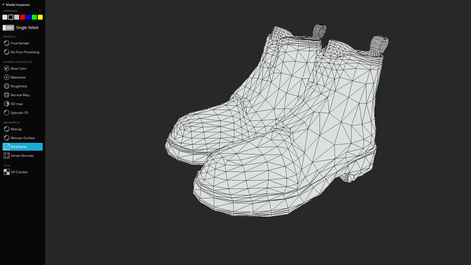 Metal Toe Cap Combat Boots Game-Ready 3D Model Low-poly 3D model_14