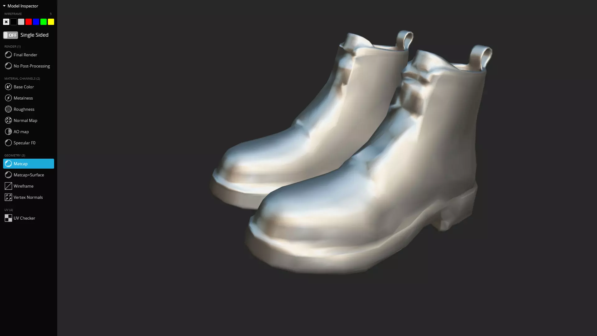 Metal Toe Cap Combat Boots Game-Ready 3D Model Low-poly 3D model_12