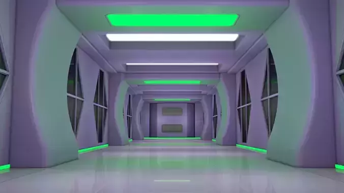 Sci Fi Interior Corridor 3D model Sci Fi Interior Corridor 3D model