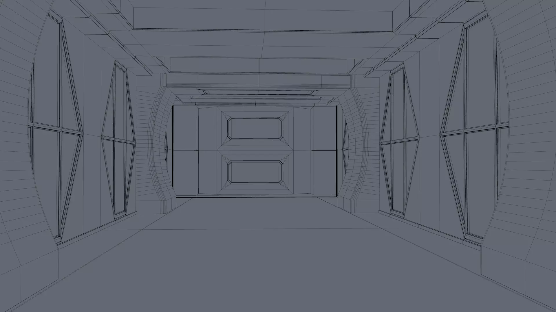 Sci Fi Interior Corridor 3D model_11