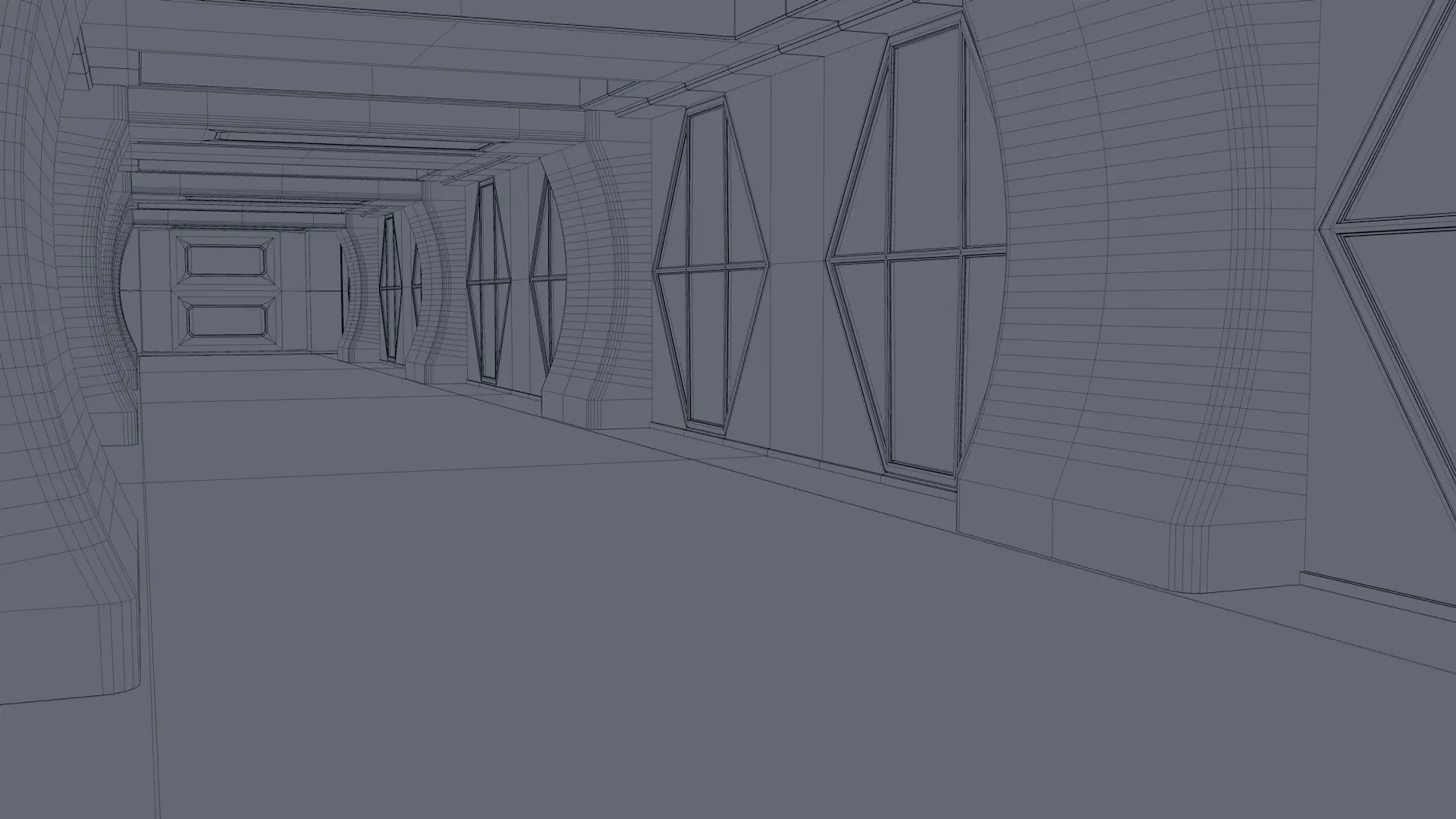 Sci Fi Interior Corridor 3D model_10