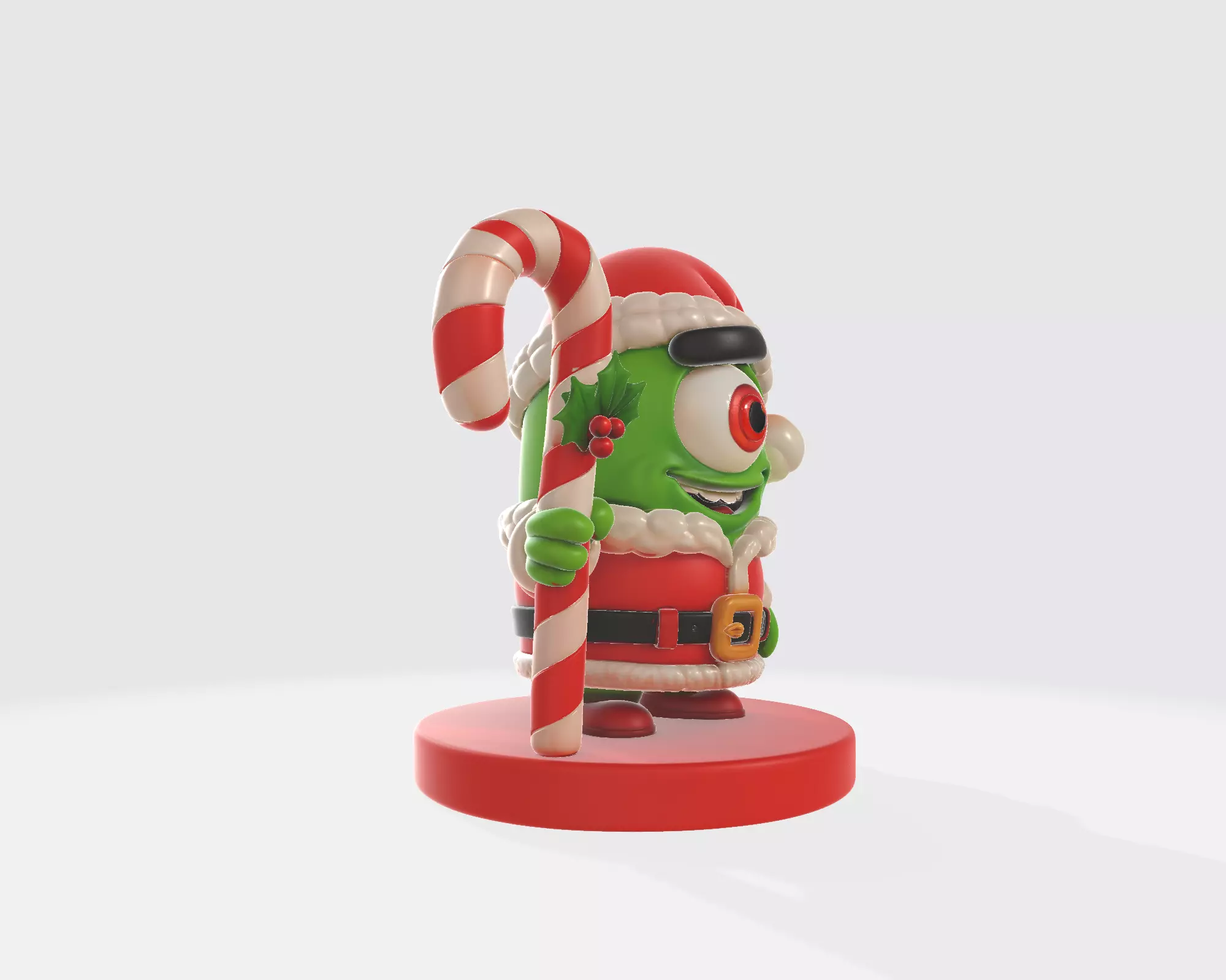 Sheldon Plankton Santa Figurine  Christmas SpongeBob Character   3D print model_8