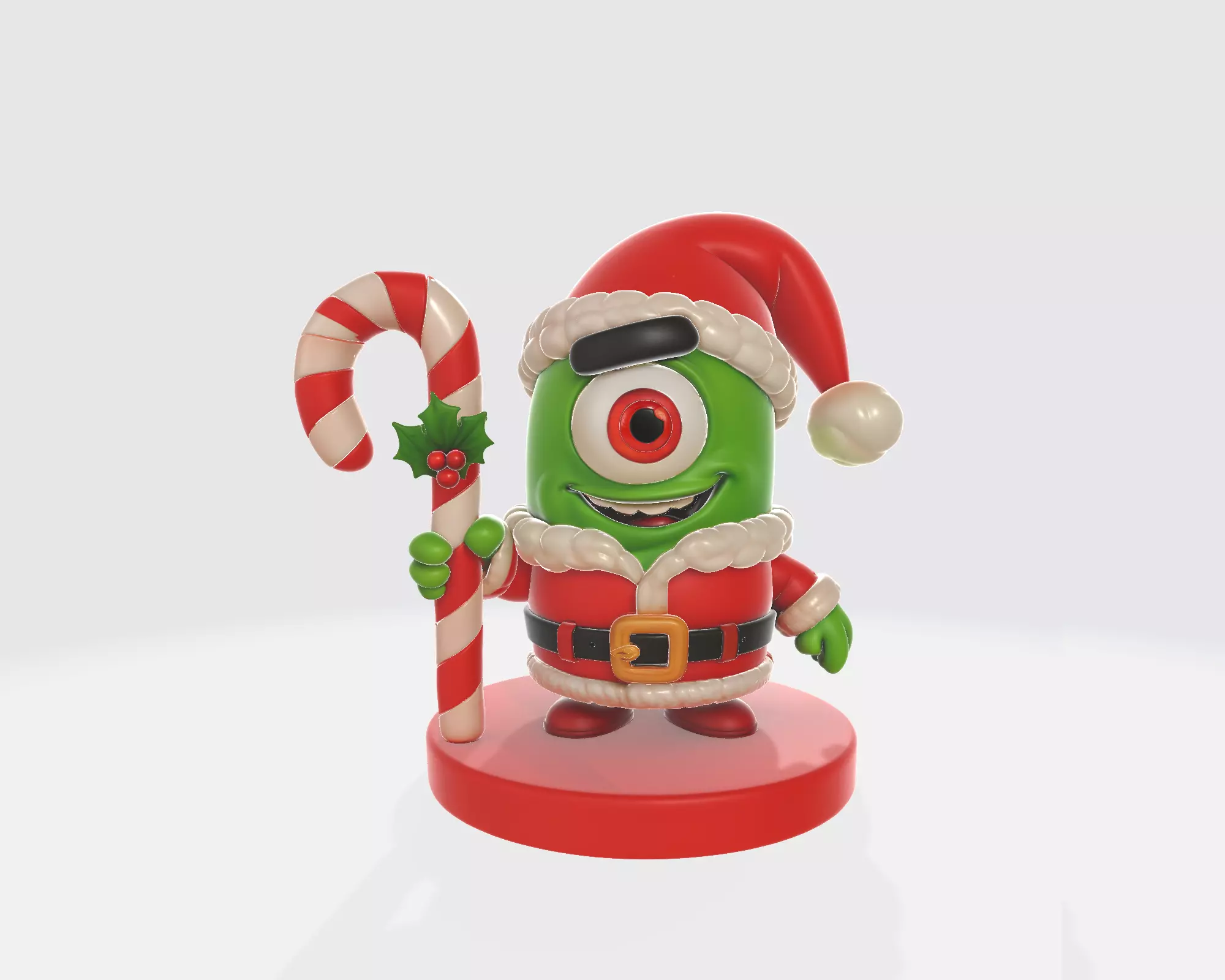 Sheldon Plankton Santa Figurine  Christmas SpongeBob Character   3D print model_5