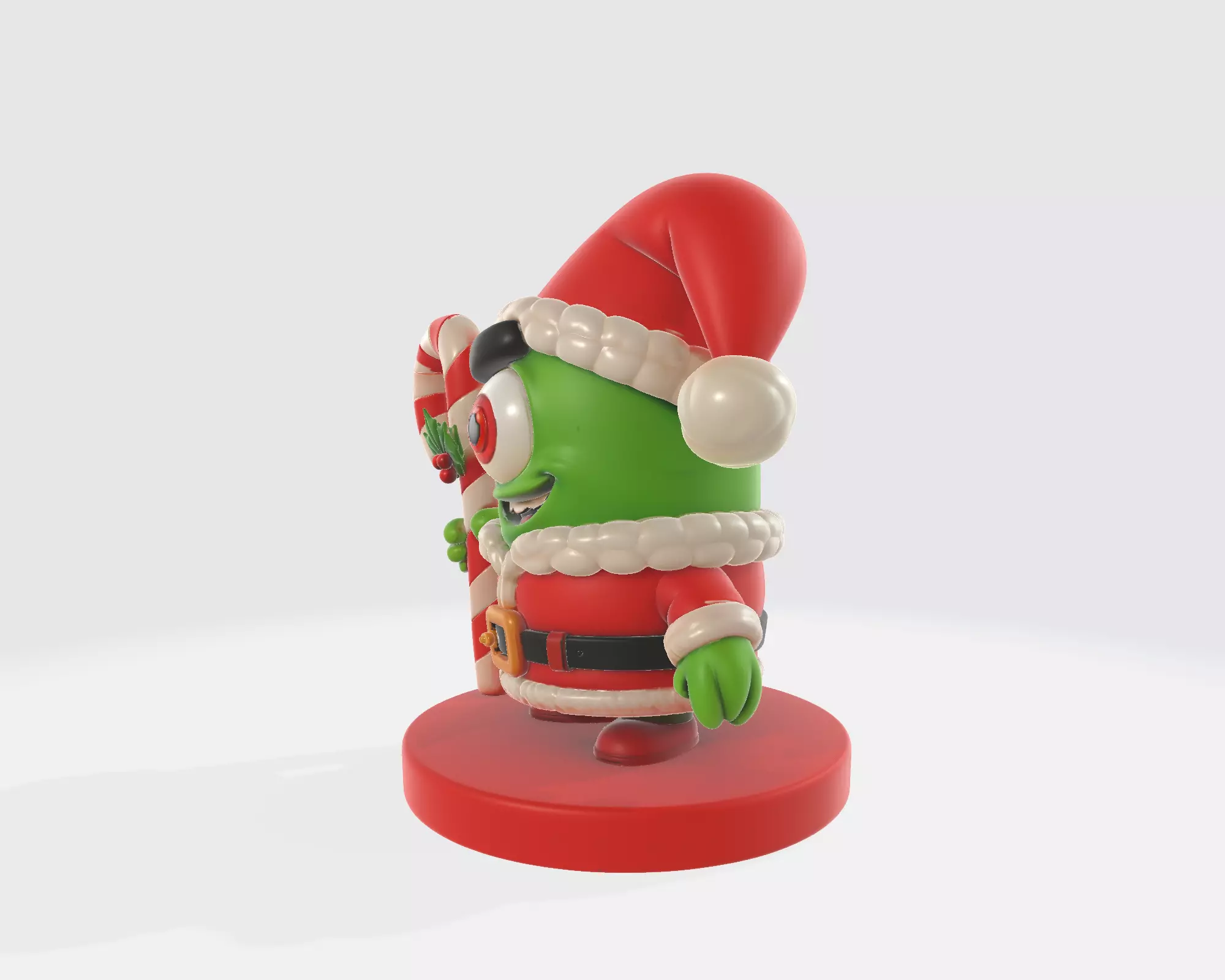 Sheldon Plankton Santa Figurine  Christmas SpongeBob Character   3D print model_6