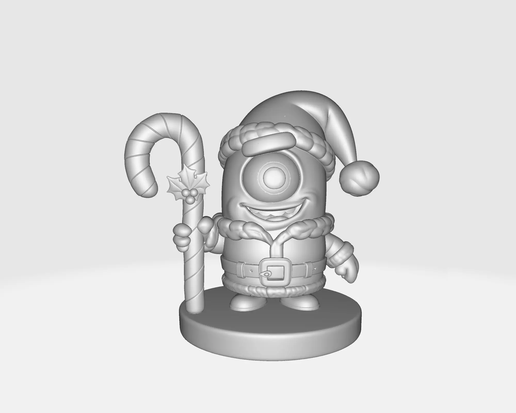 Sheldon Plankton Santa Figurine  Christmas SpongeBob Character   3D print model_1