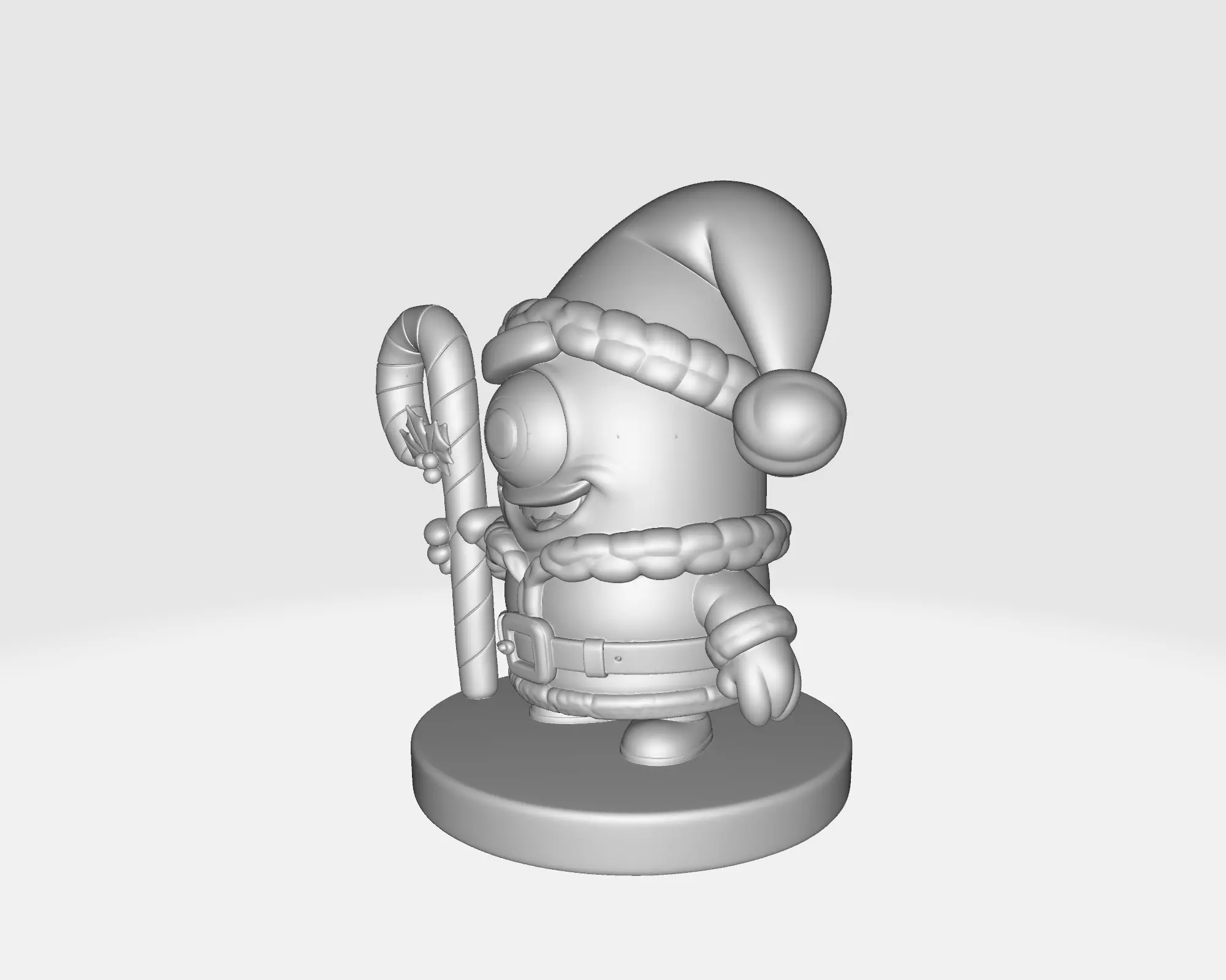 Sheldon Plankton Santa Figurine  Christmas SpongeBob Character   3D print model_3