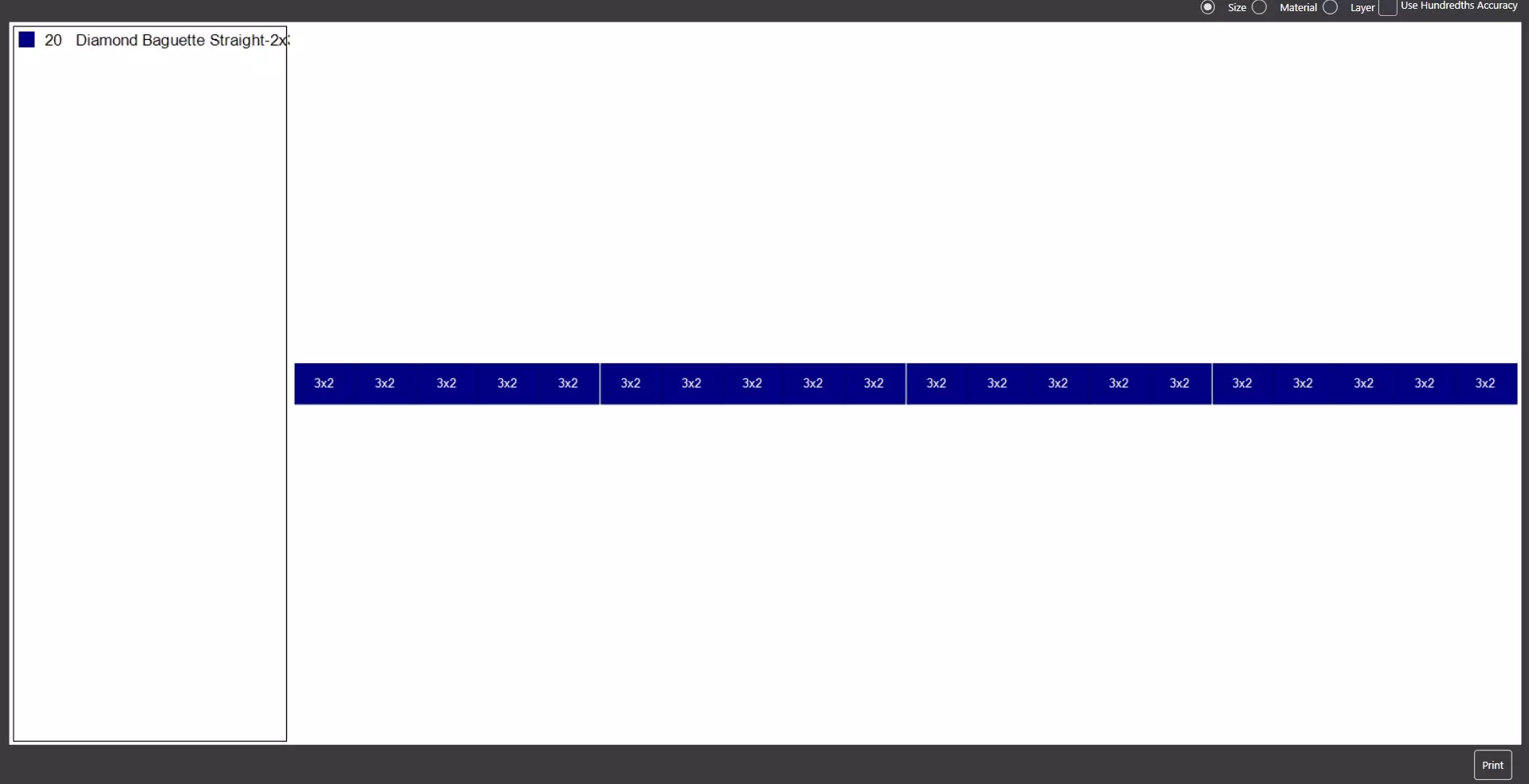 Channel Set Baguette Straight eternity ring w bead N5 162CT EU54 3D print model_13