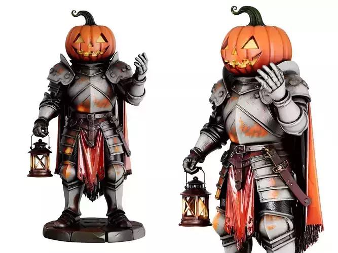 Halloween Pumpkin Guardian 3d print and game ready