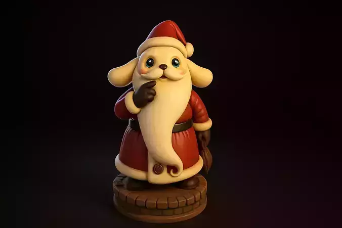 Nightmare Before Christmas Santa Creature Gothic Christmas 3D print model