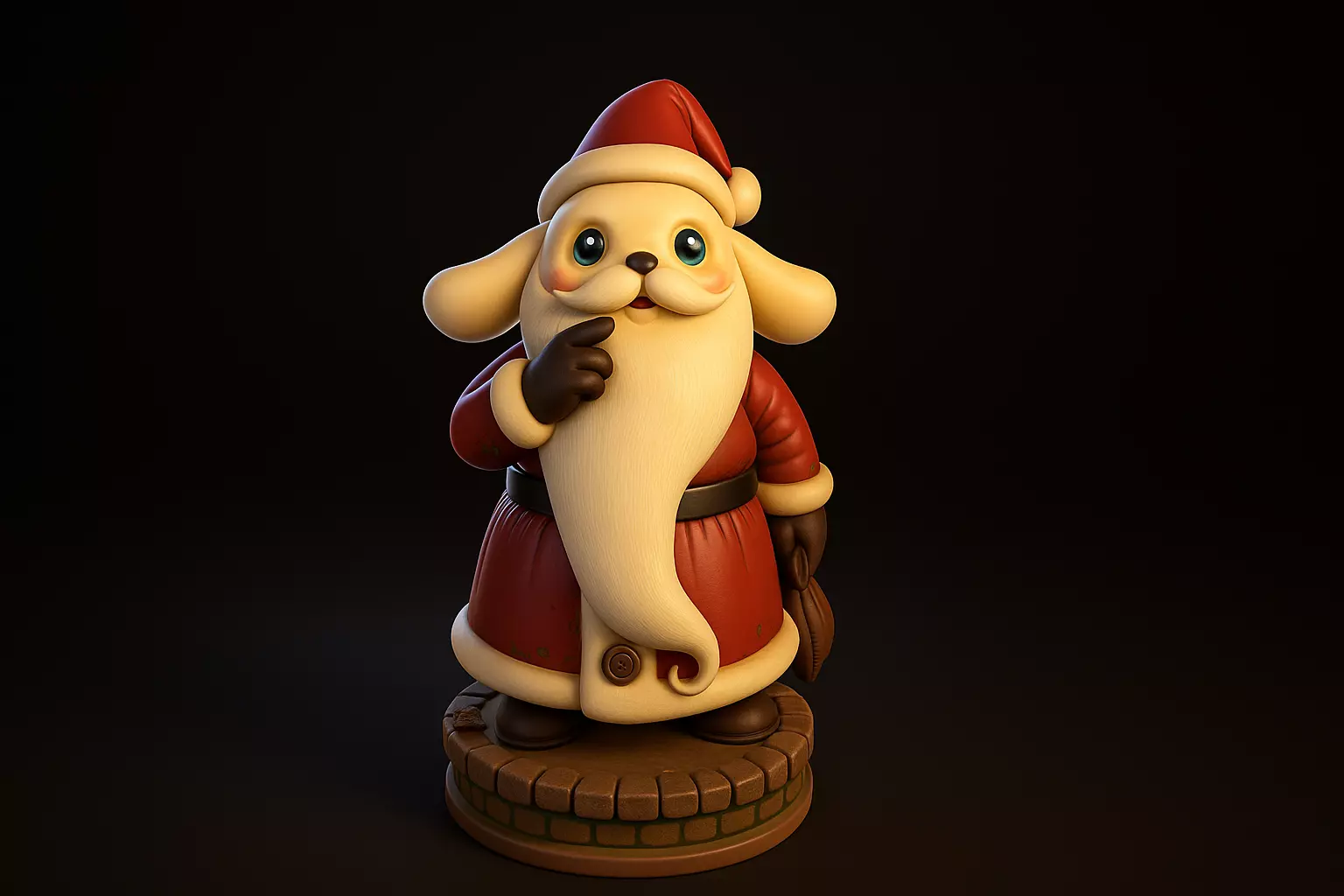 Nightmare Before Christmas Santa Creature Gothic Christmas 3D print model_0