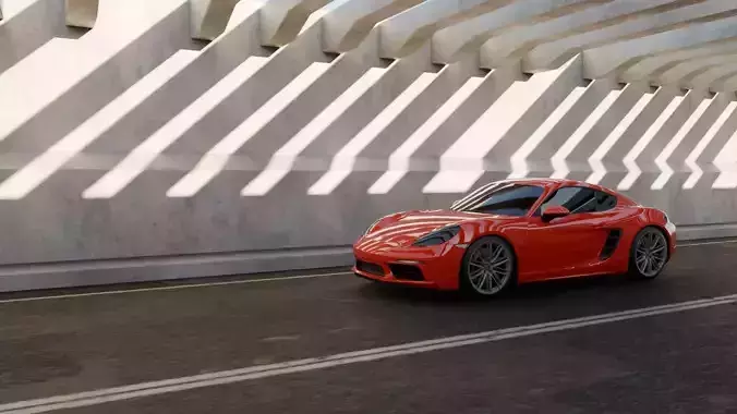Porsche 718 Cayman S Scene Animation