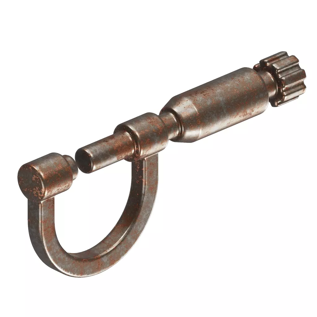 Rusty Micrometer Screw Gauge 3D model_1