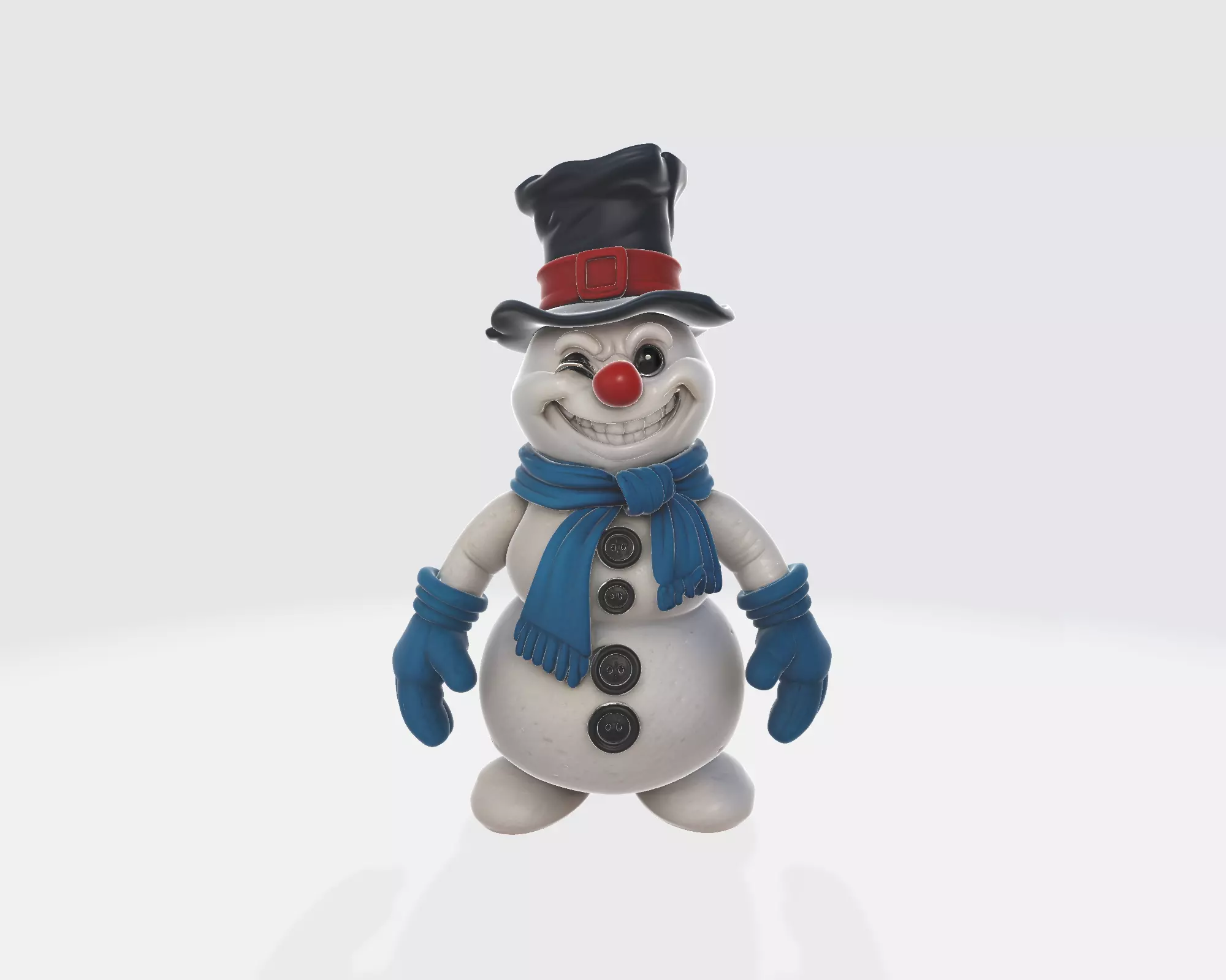 Cheerful Snowman Figurine Winter Decoration Christmas 3D print model_5