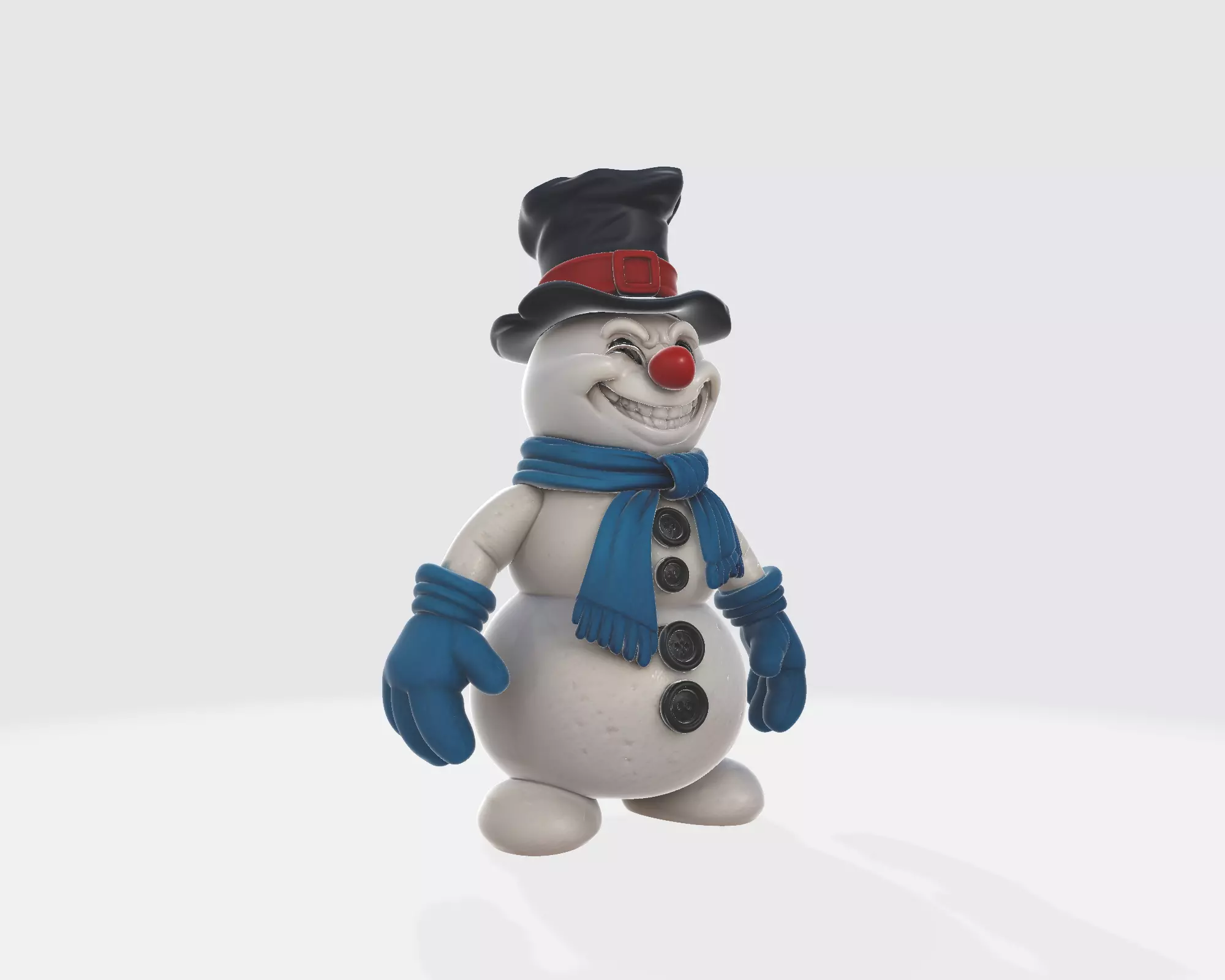 Cheerful Snowman Figurine Winter Decoration Christmas 3D print model_8