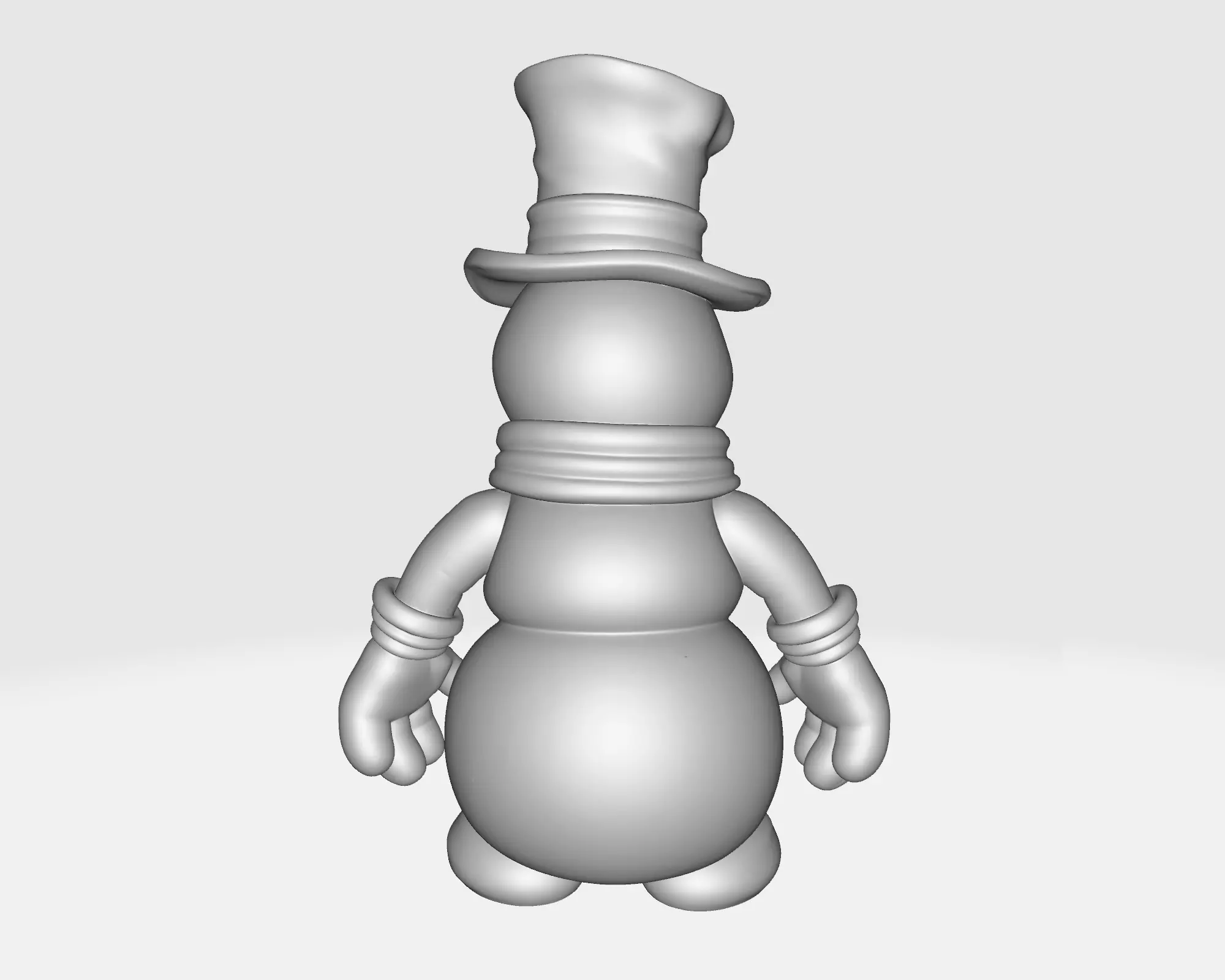 Cheerful Snowman Figurine Winter Decoration Christmas 3D print model_4