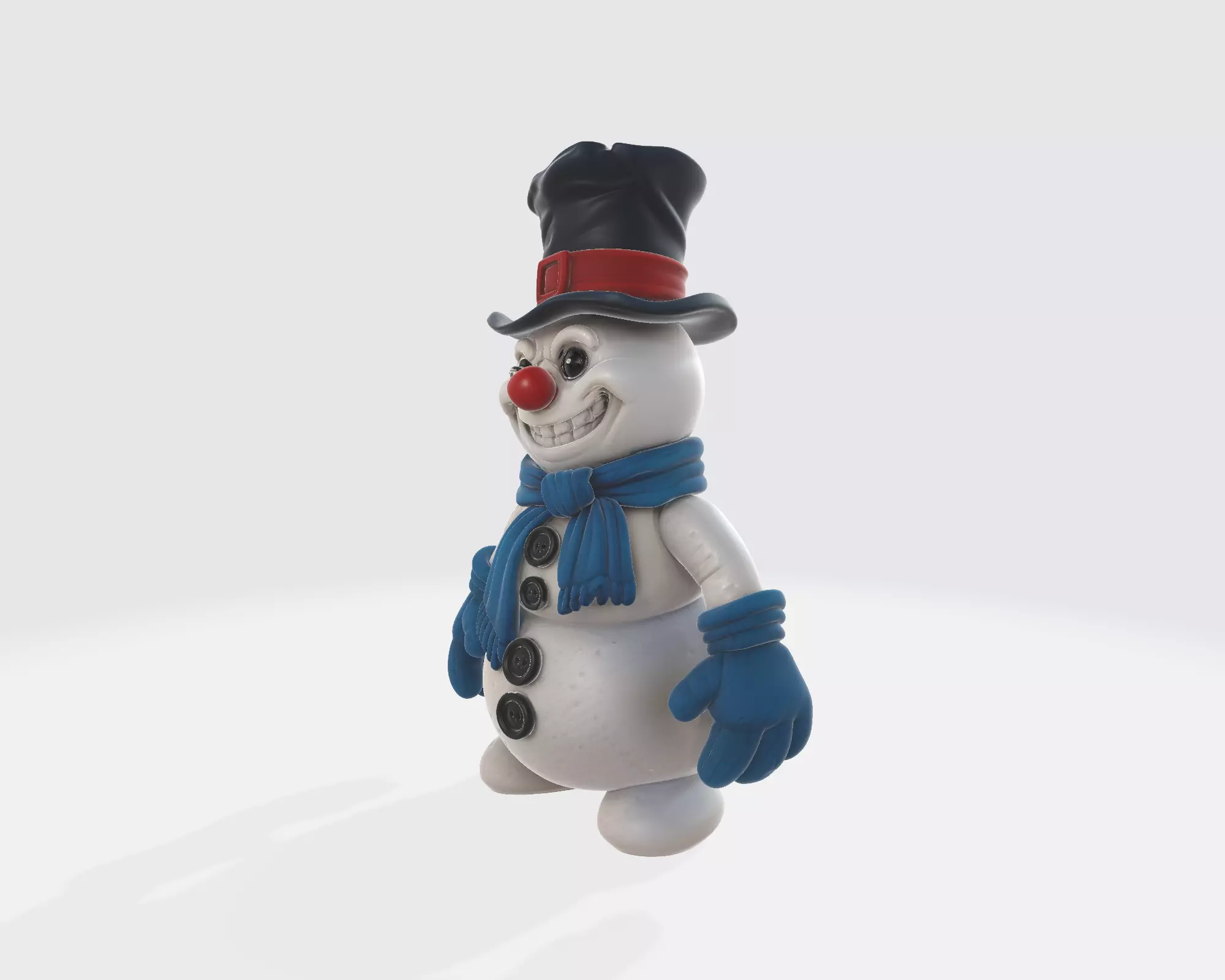 Cheerful Snowman Figurine Winter Decoration Christmas 3D print model_6