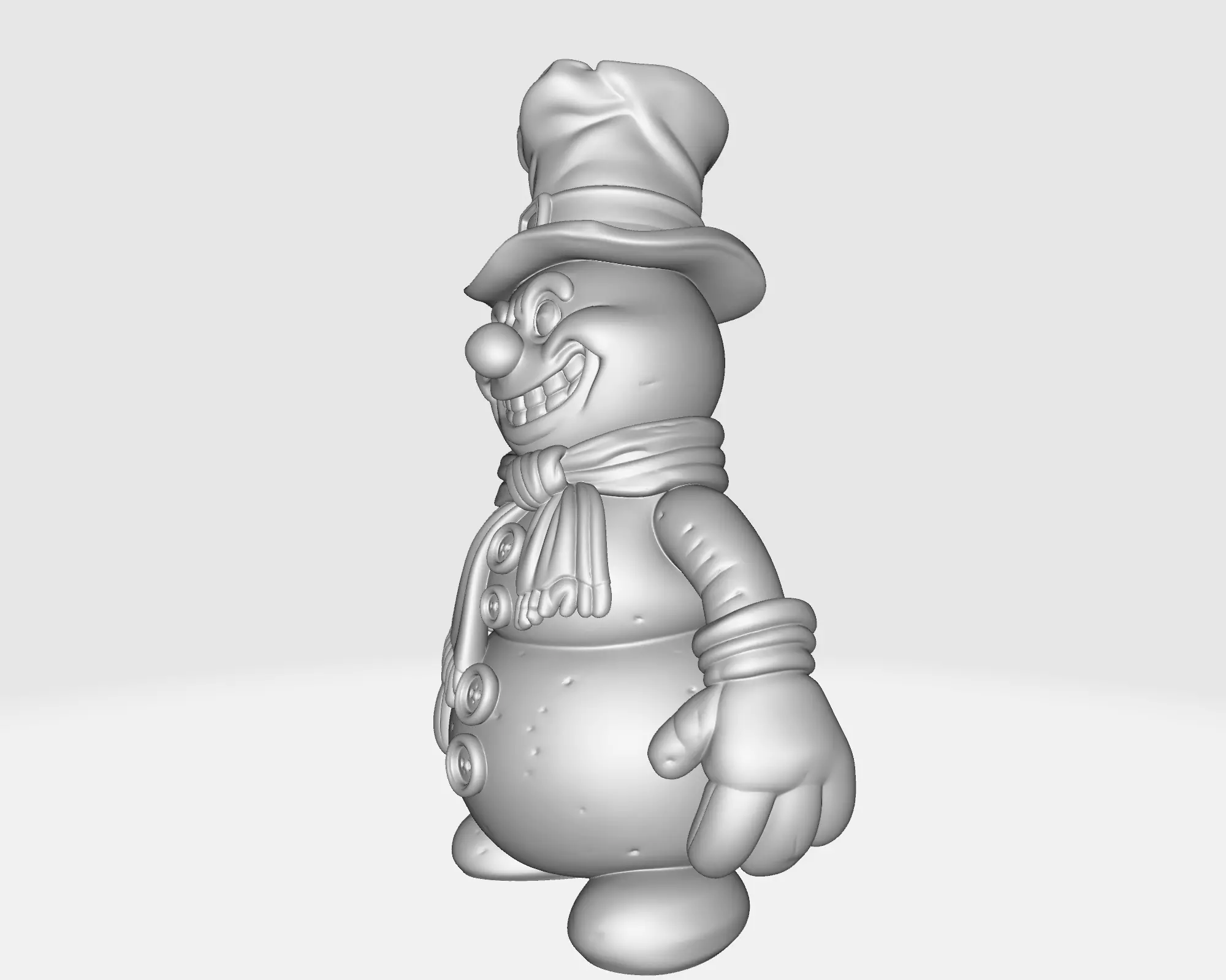 Cheerful Snowman Figurine Winter Decoration Christmas 3D print model_3