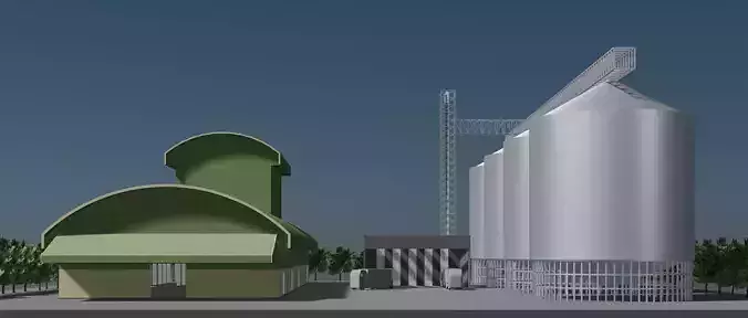 Simple factory and grain silo 25i35
