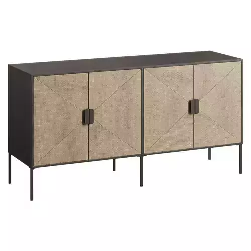 Sideboard June aus Mangoholz Low-poly 3D model