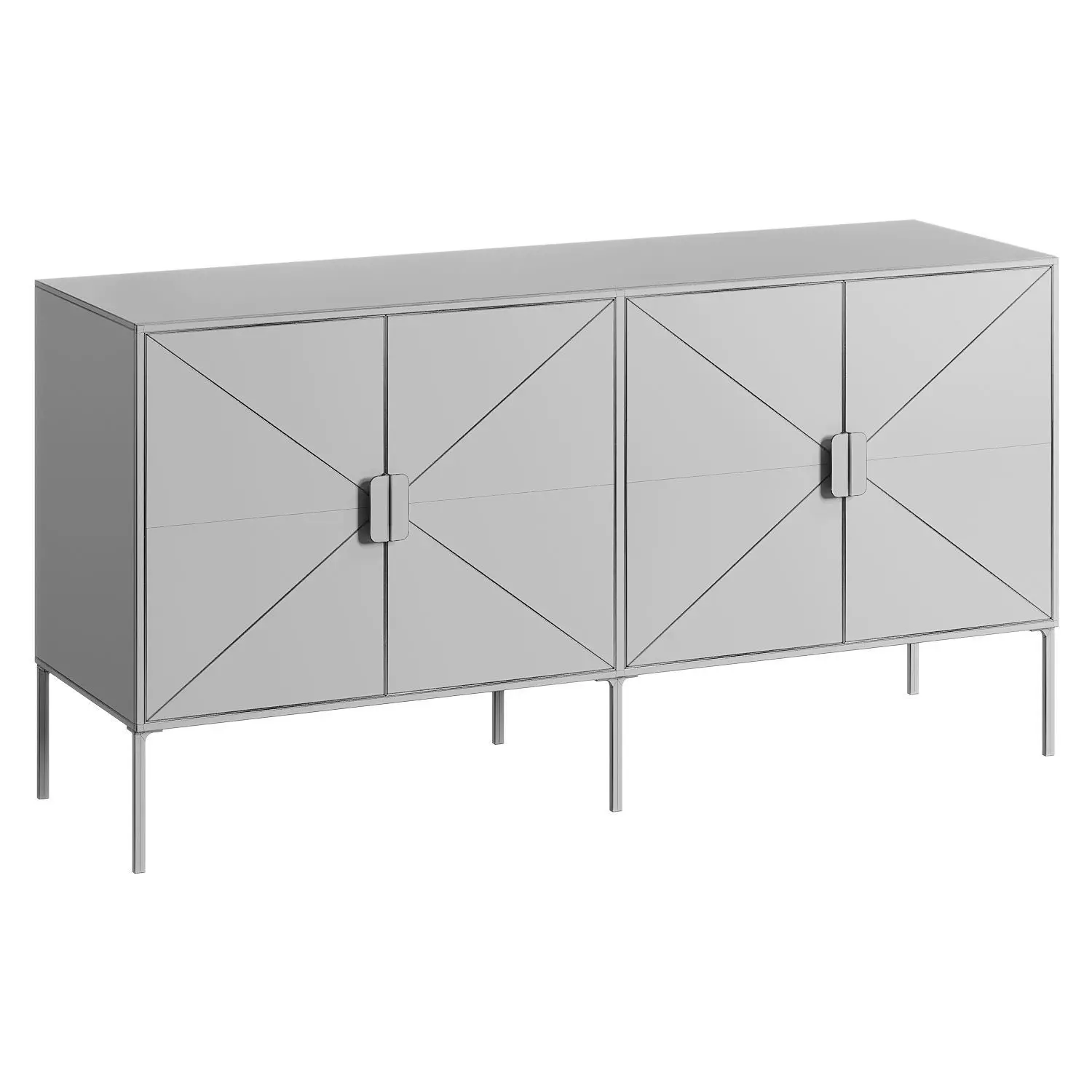 Sideboard June aus Mangoholz Low-poly 3D model_2