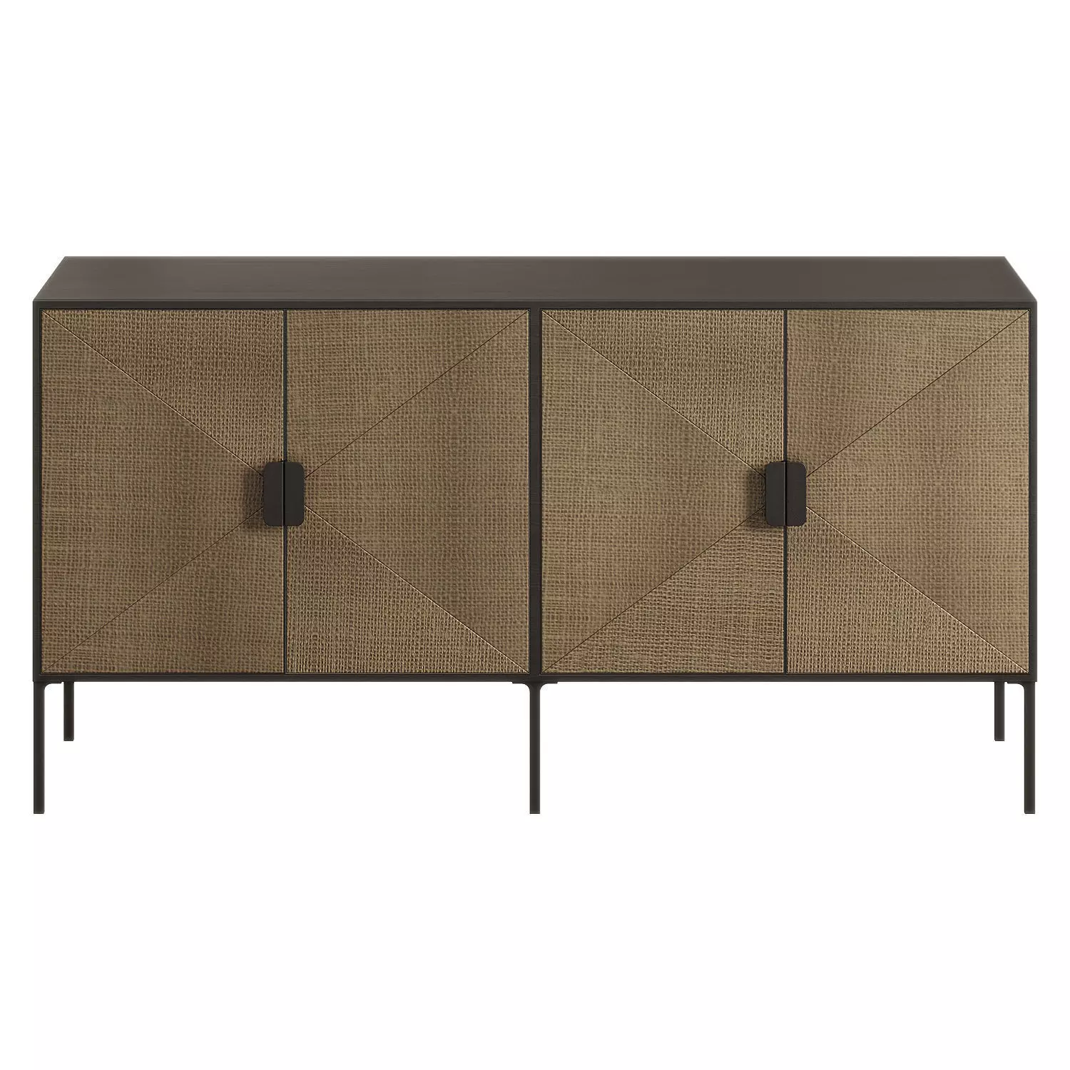 Sideboard June aus Mangoholz Low-poly 3D model_1