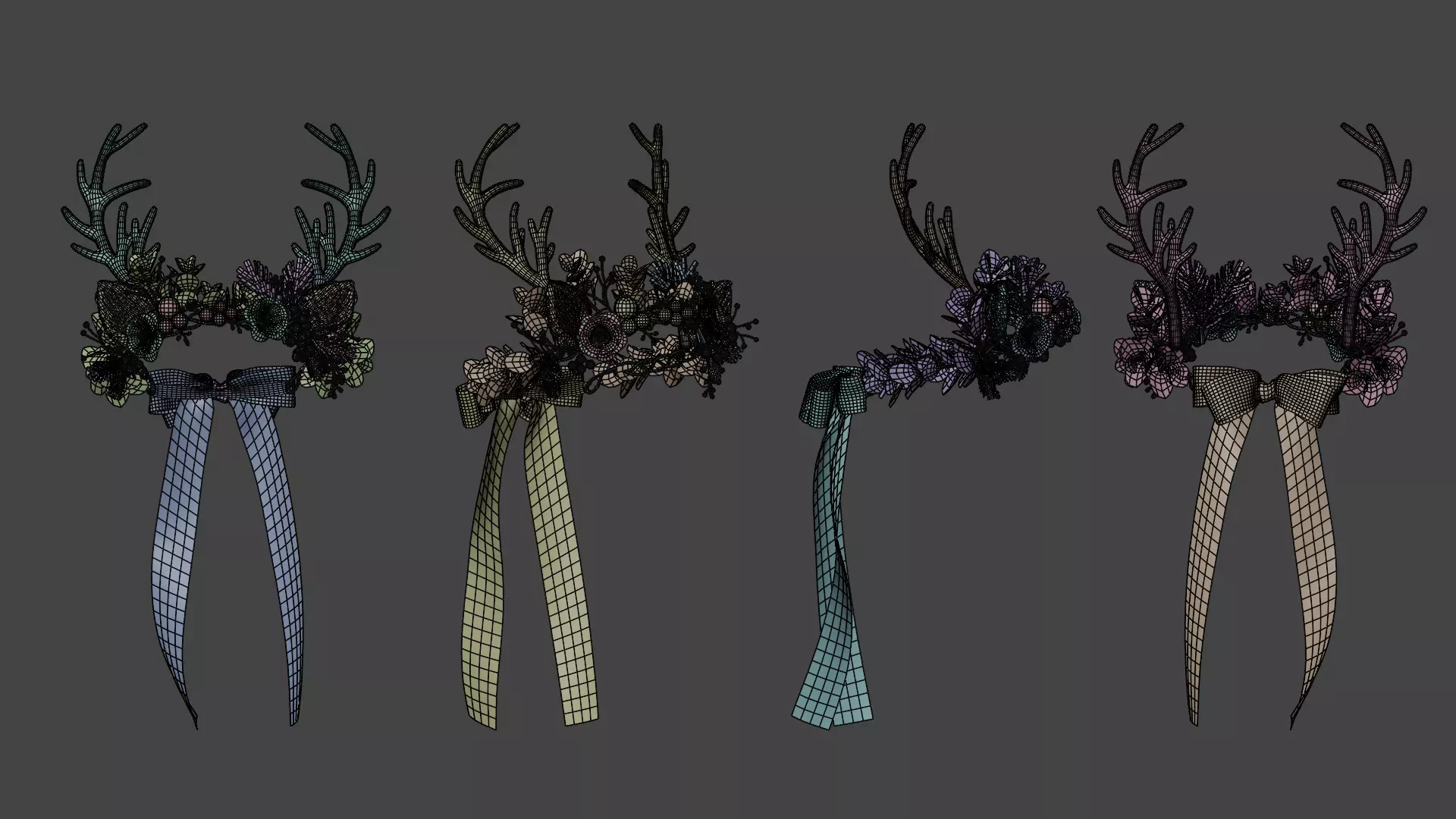 Reindeer headband 3D Model Collection_7