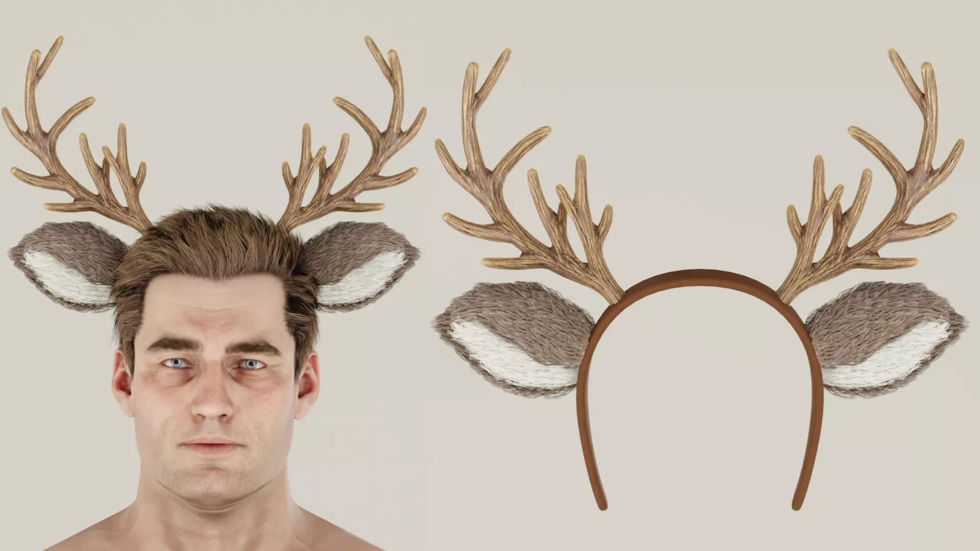 Reindeer headband 3D Model Collection_2