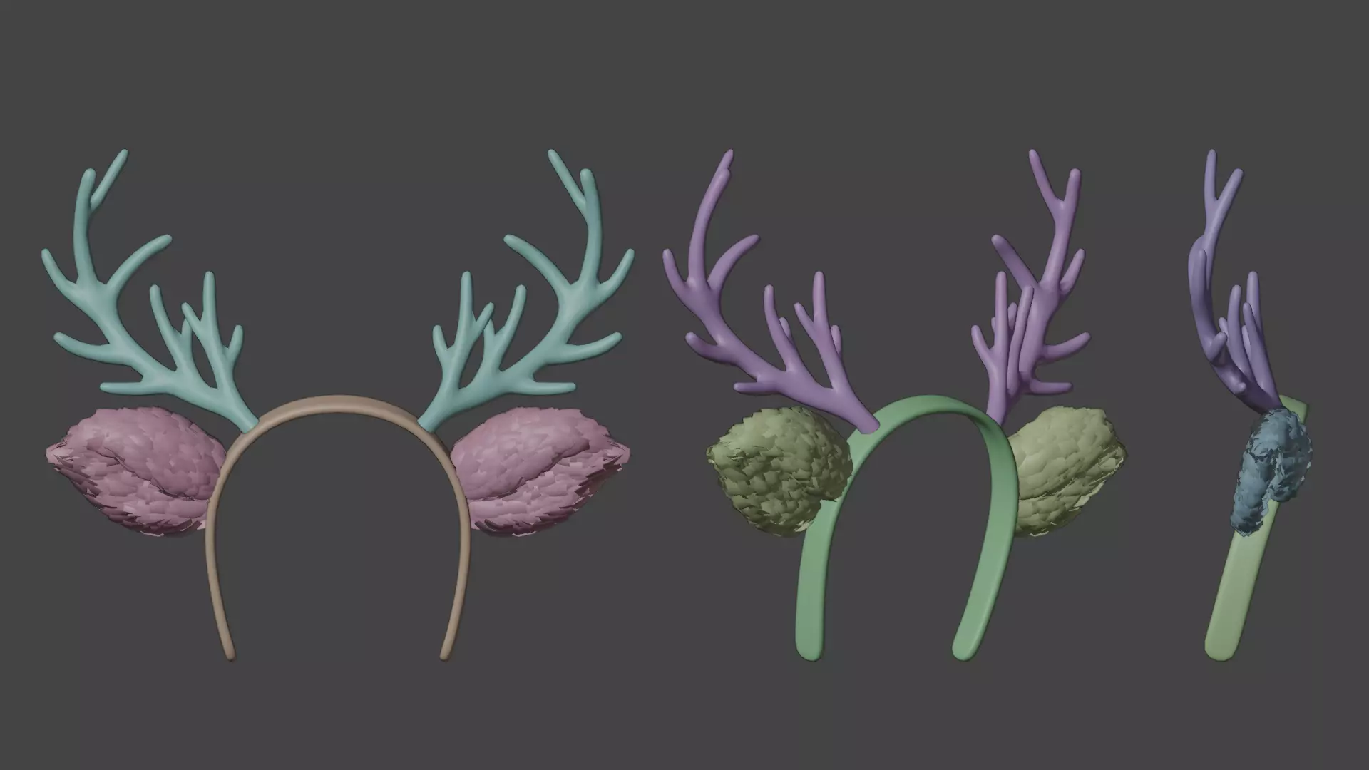 Reindeer headband 3D Model Collection_6